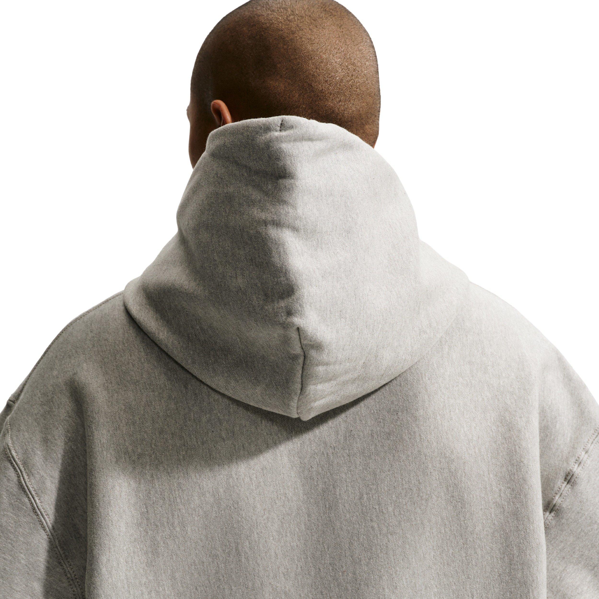 Nike Men's Solo Swoosh Life Fleece Pullover Hoodie - GREY Thumbnail View 2