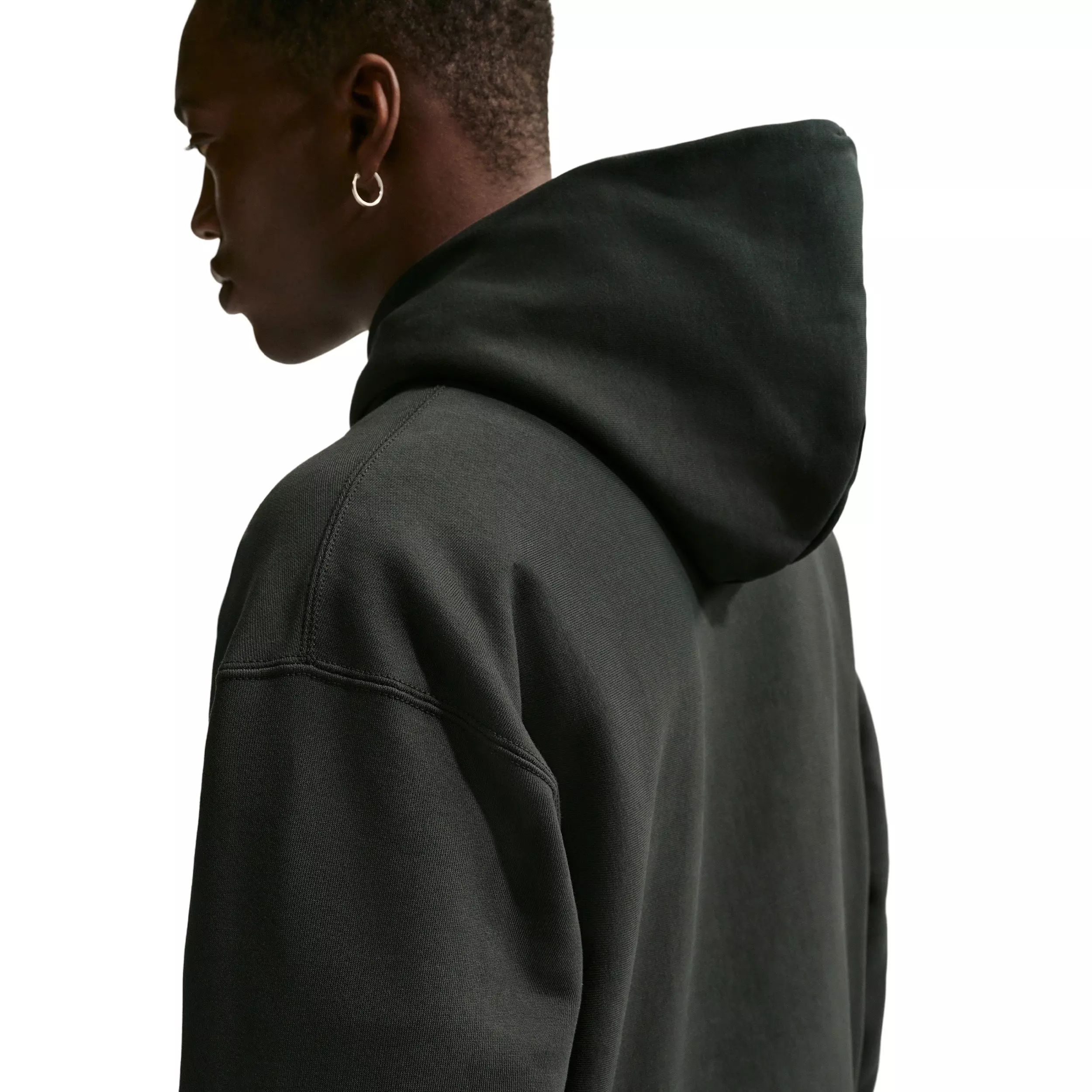 Nike Men's Solo Swoosh Life Fleece Pullover Hoodie - BLACK SPRUCE