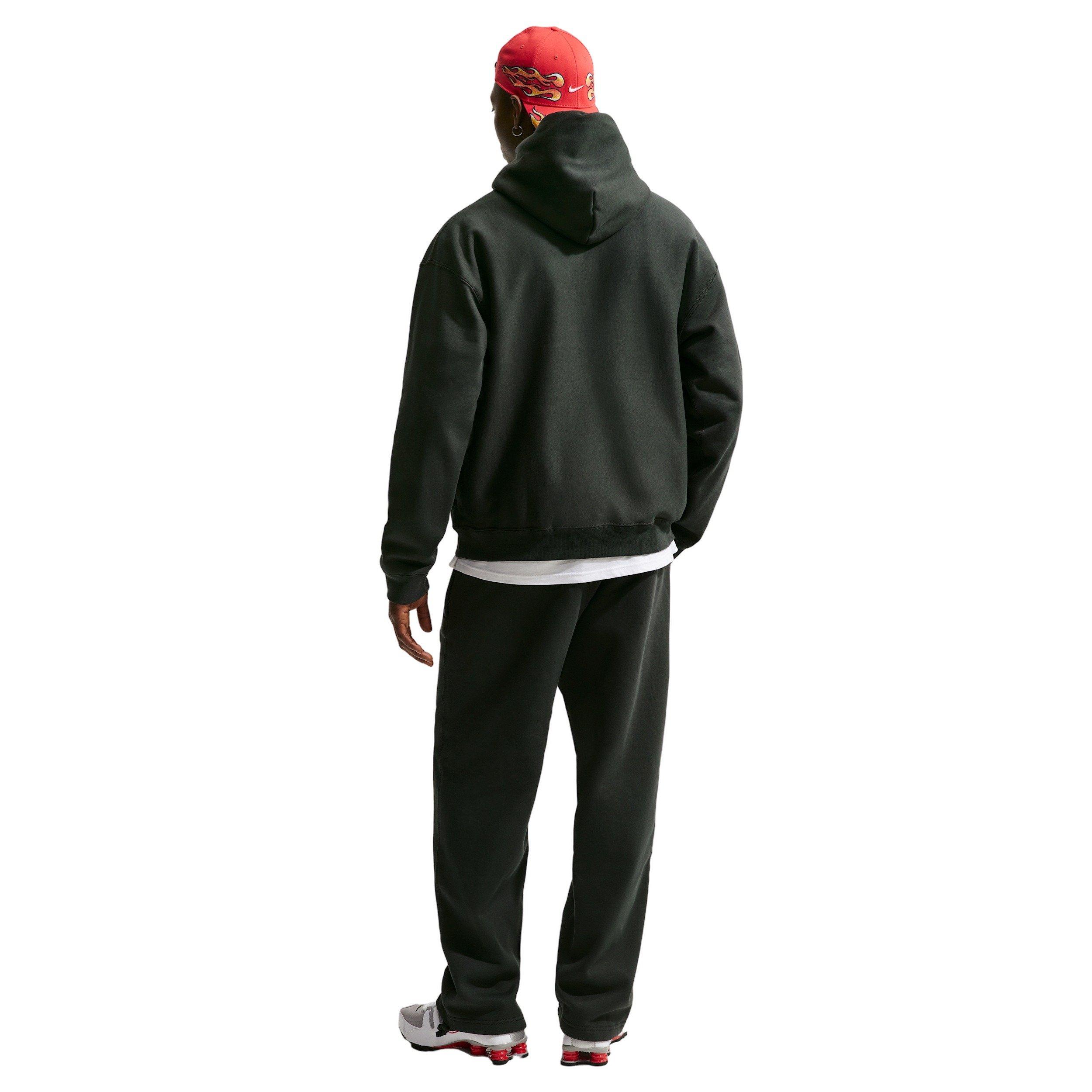 Nike Men's Solo Swoosh Life Fleece Pullover Hoodie - BLACK SPRUCE Thumbnail View 5