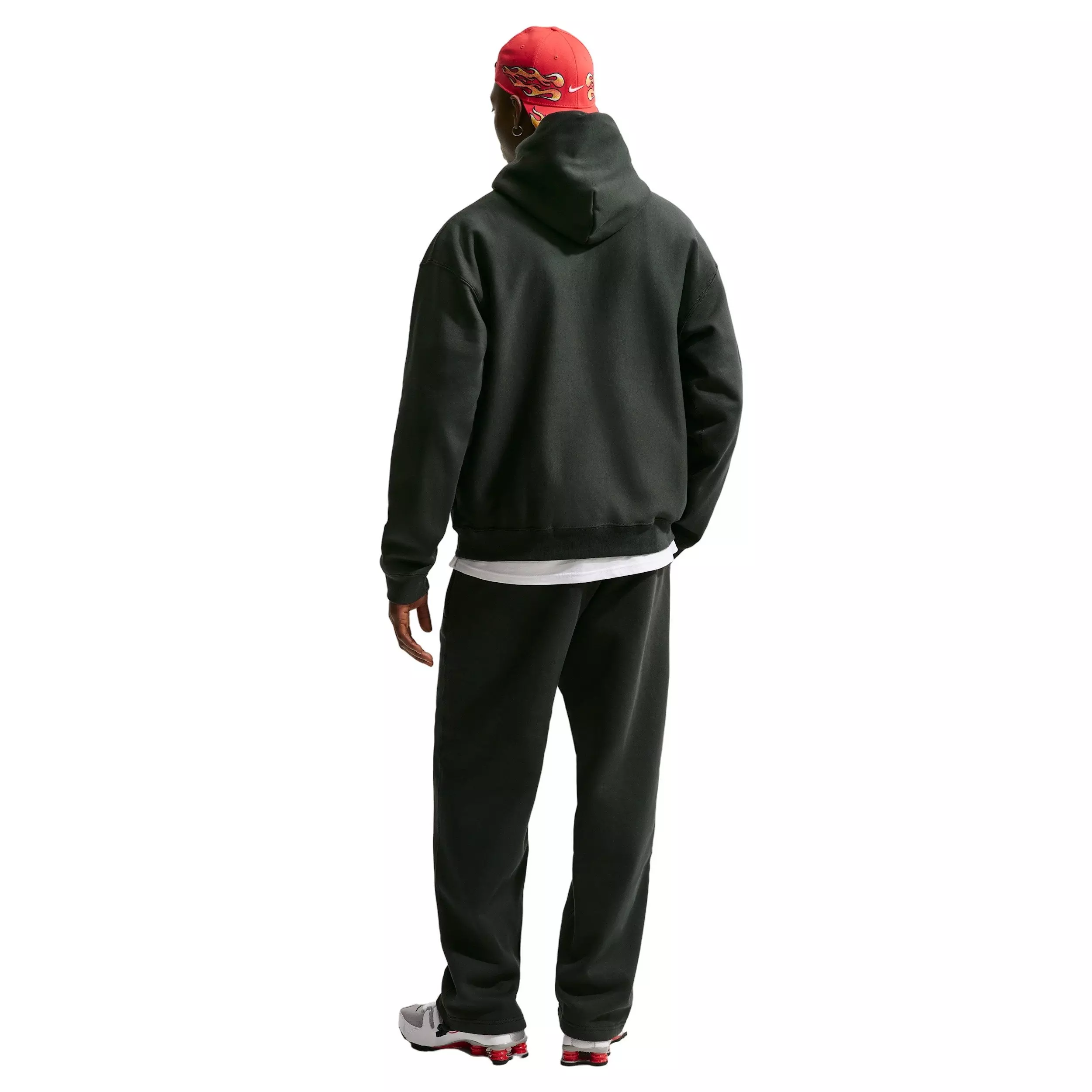 Nike Men's Solo Swoosh Life Fleece Pullover Hoodie - BLACK SPRUCE