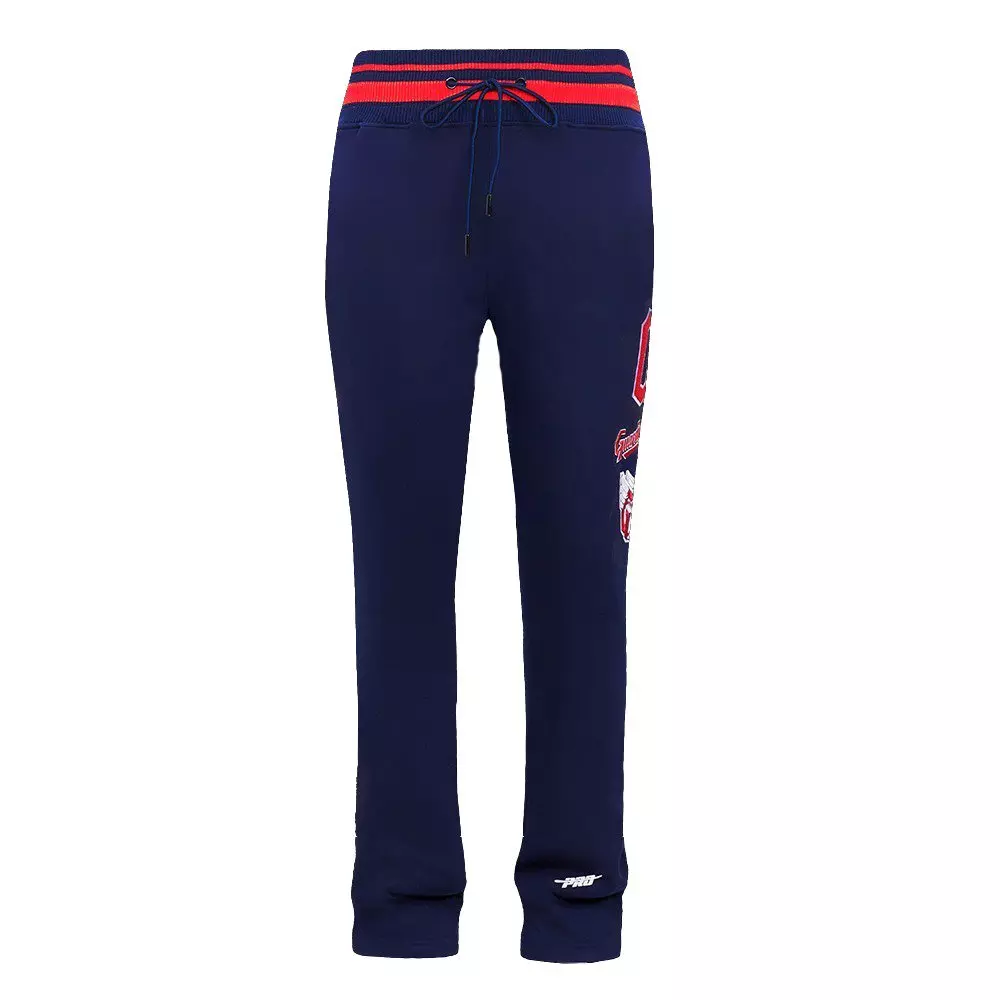 Pro Standard Men's MLB Cleveland Guardians Retro Classic Fleece Sweatpants -Navy/Red - NAVY/RED