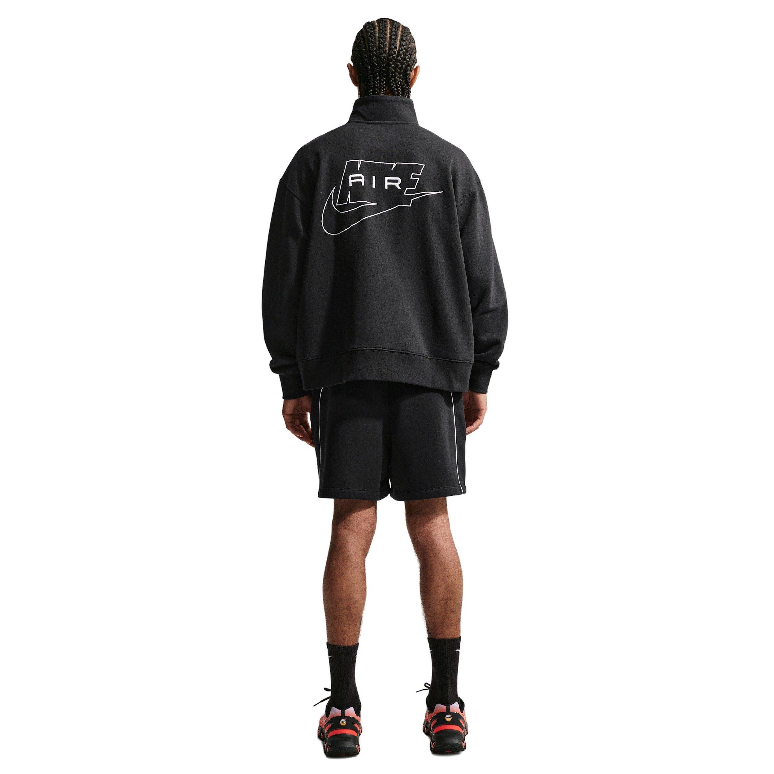 Nike Air Men's Fleece Track Jacket -Black/White - BLACK/WHITE Thumbnail View 5