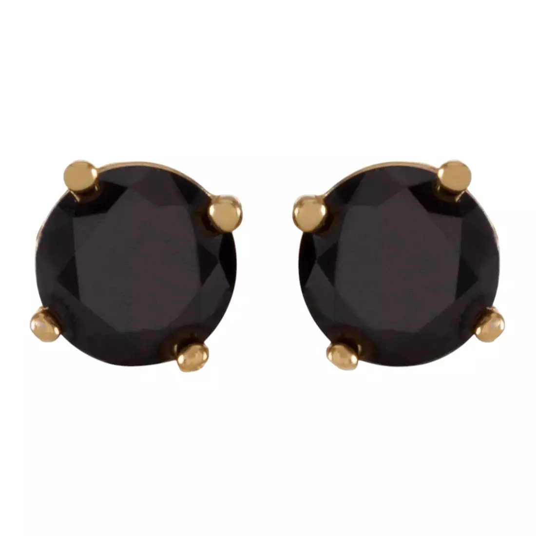 King Ice Onyx Brilliant-Cut Stud Earrings - Gold - GOLD