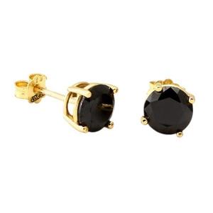 King Ice Onyx Brilliant-Cut Stud Earrings - Gold - GOLD