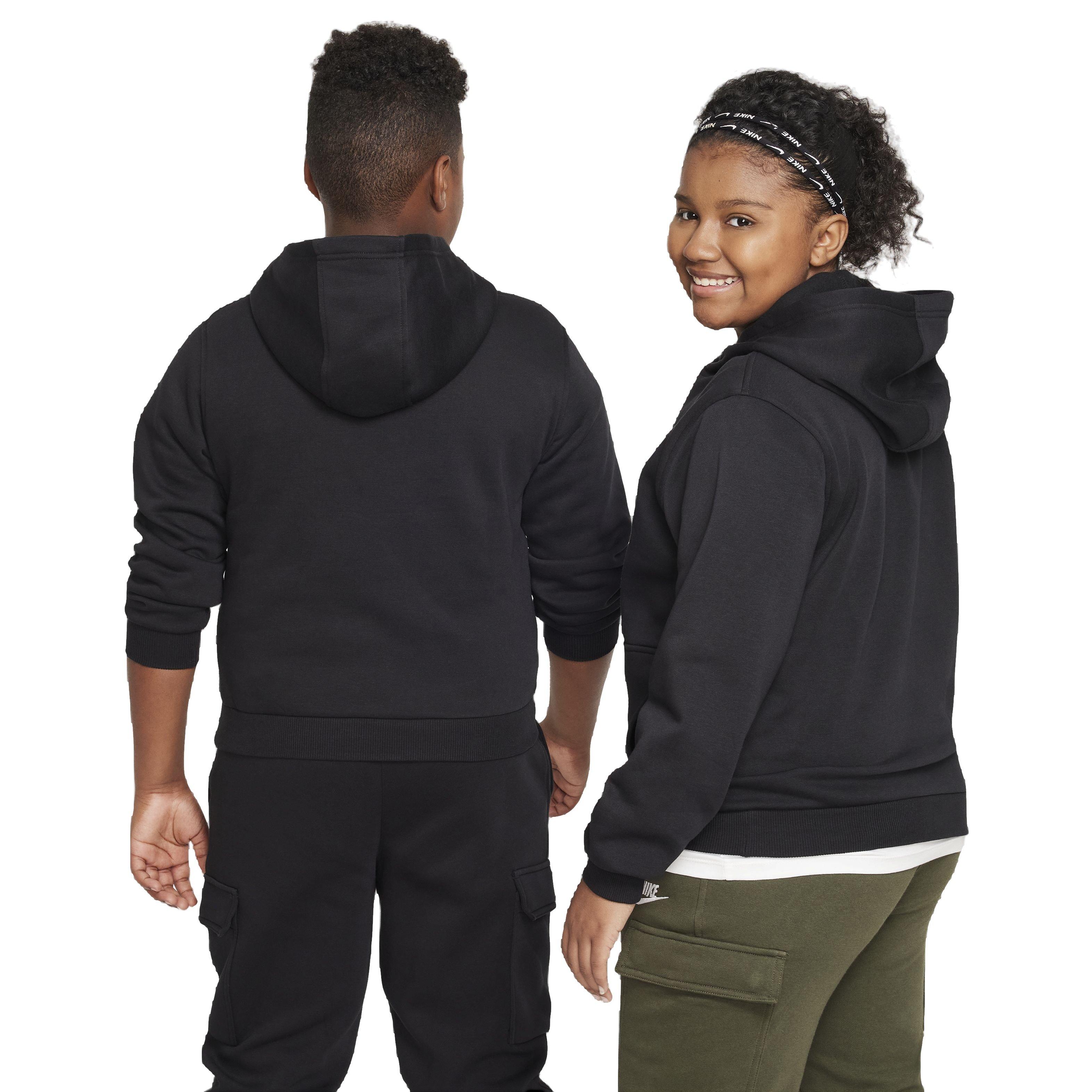 Nike Sportswear HBR​ Club Fleece​ Big Kids' Black Hoodie