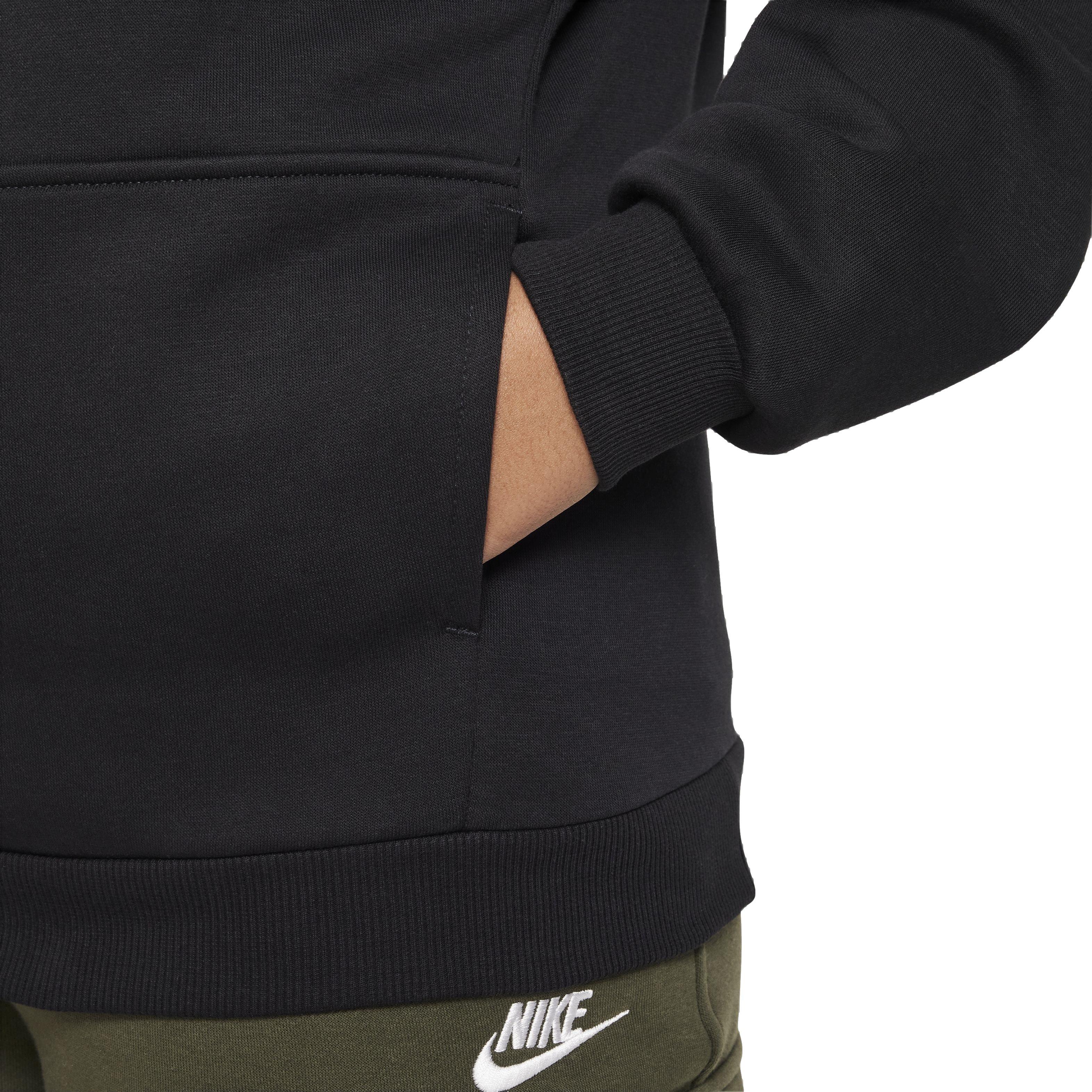 Nike Sportswear HBR​ Club Fleece​ Big Kids' Black Hoodie