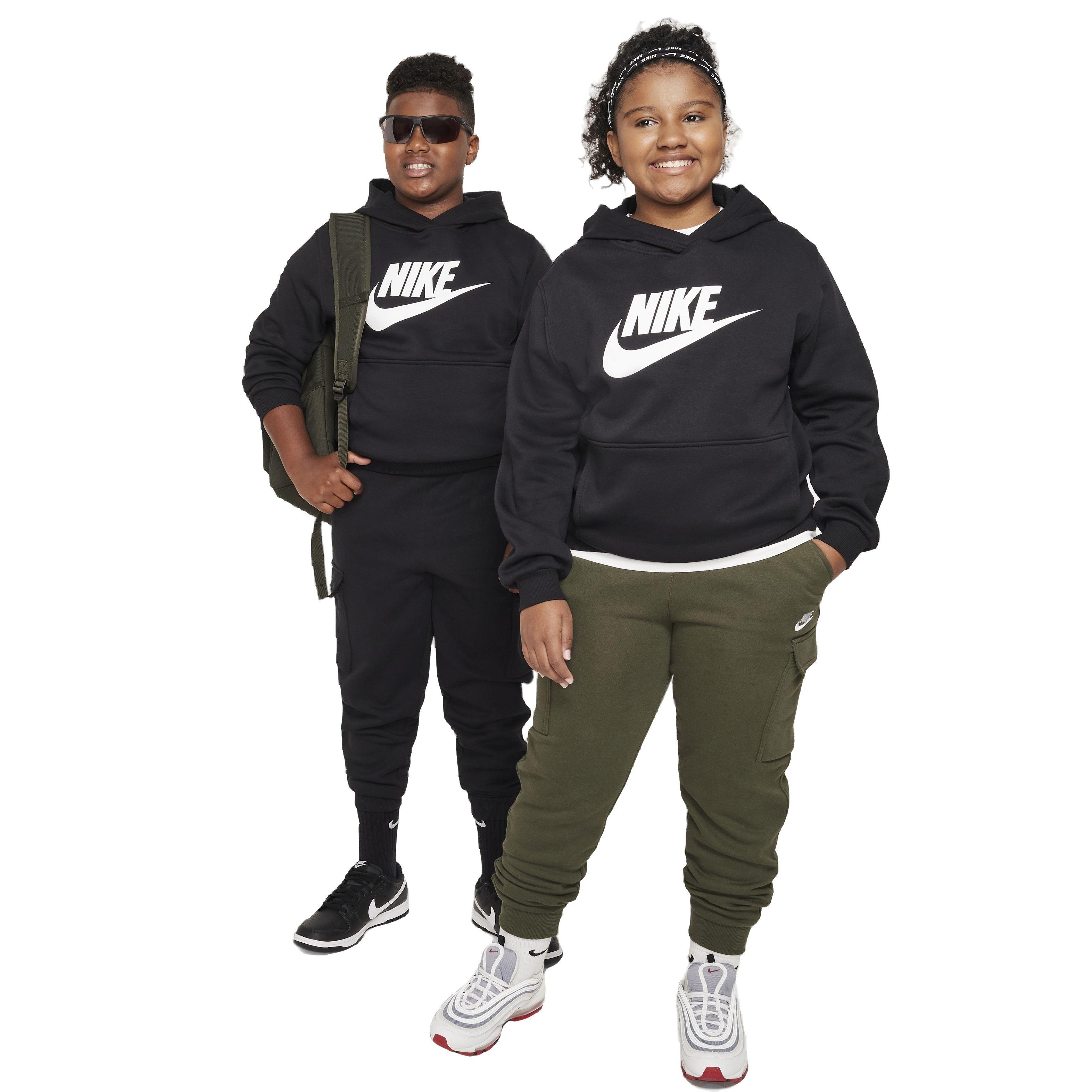 Nike Sportswear HBR​ Club Fleece​ Big Kids' Black Hoodie