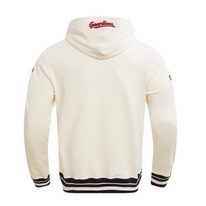 Pro Standard Men's MLB Cleveland Guardians Retro Classic Fleece Pullover Hoodie -Eggshell/Navy