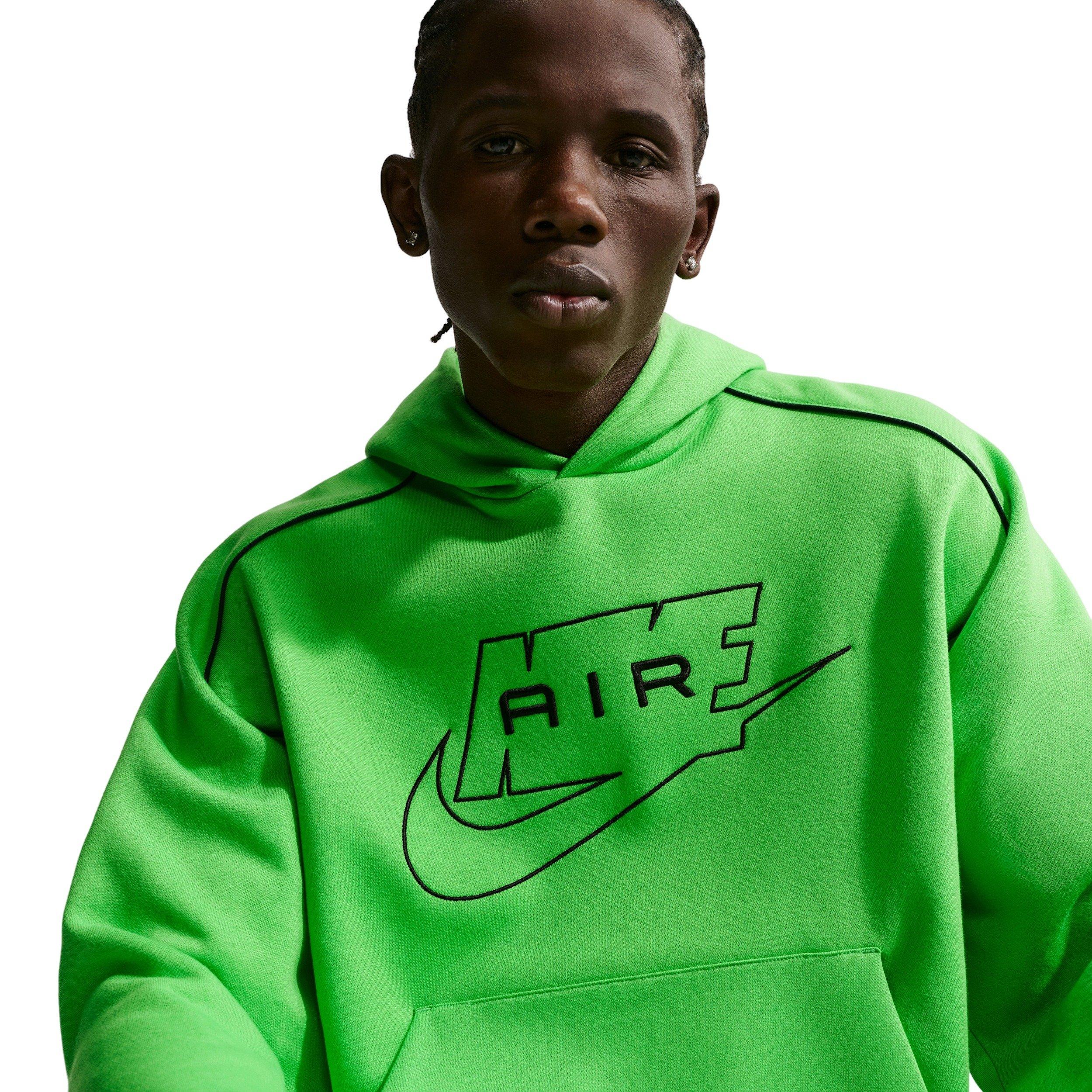 Nike Air Men's Fleece Pullover Hoodie - GREEN Thumbnail View 3