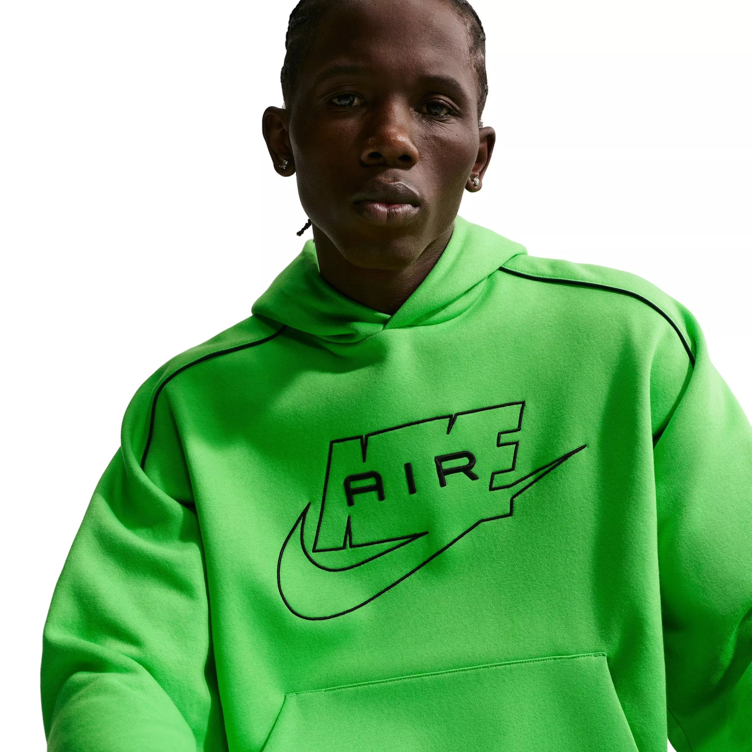 Nike Air Men's Fleece Pullover Hoodie - GREEN