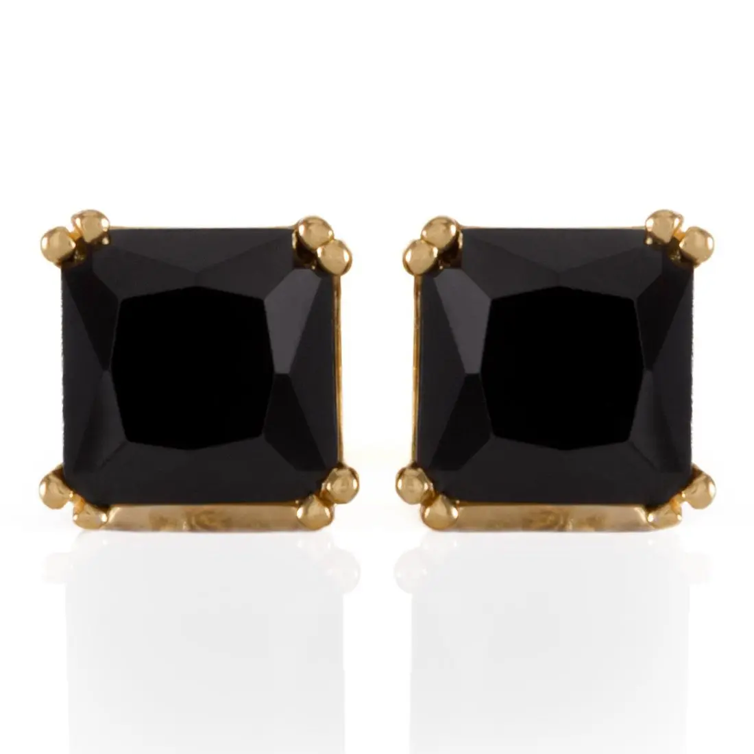 King Ice Onyx Princess-Cut Stud Earrings - ONYX
