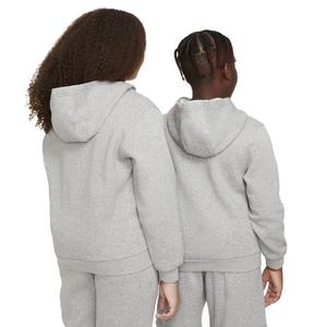 Nike Big Kids' Sportswear HBR Club Fleece Hoodie -Grey
