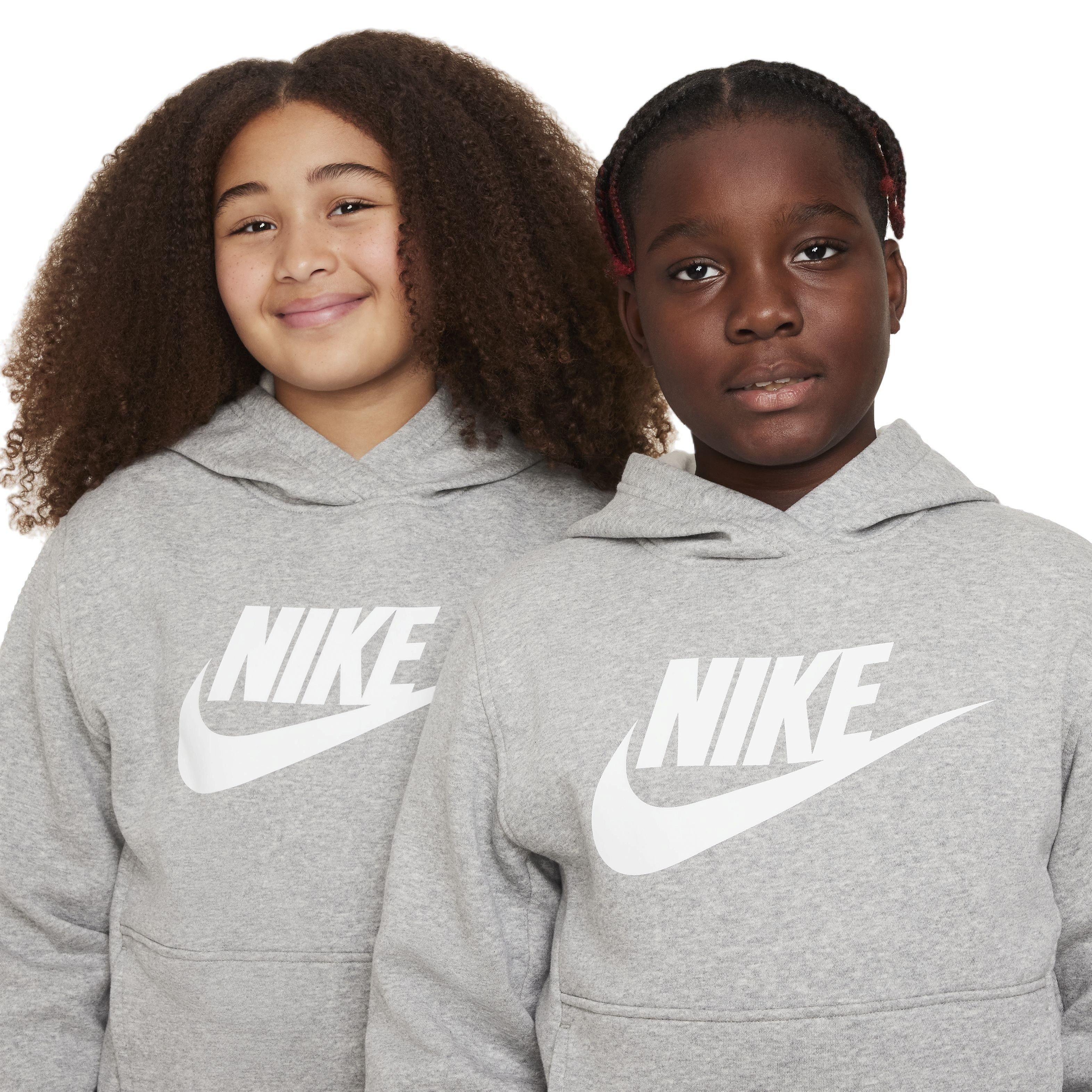 Nike Sportswear HBR Club Fleece​ Big Kids' Grey Hoodie