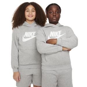 Nike Big Kids' Sportswear HBR Club Fleece Hoodie -Grey