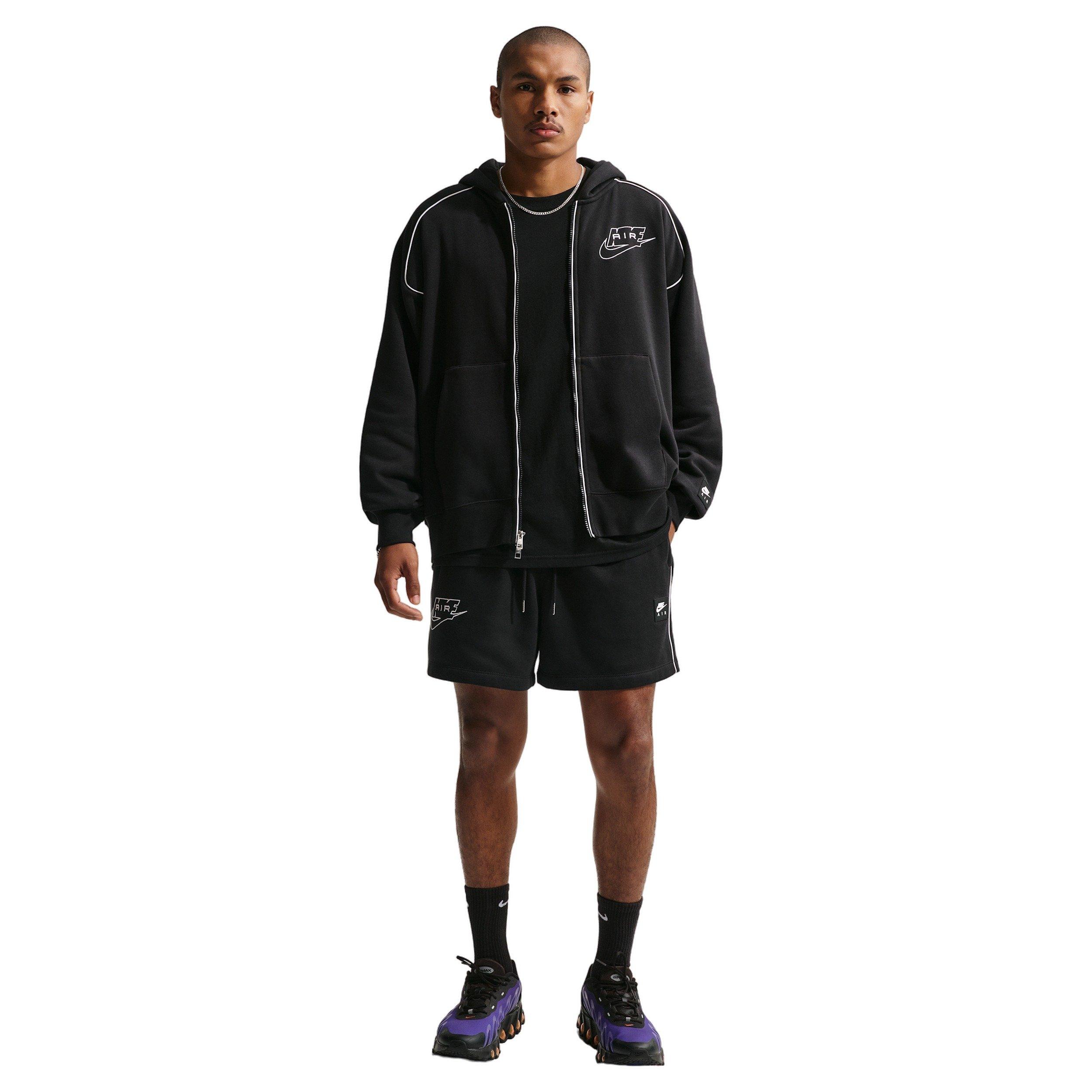 Nike Air Men's BB Fleece Shorts - Black - BLACK Thumbnail View 4