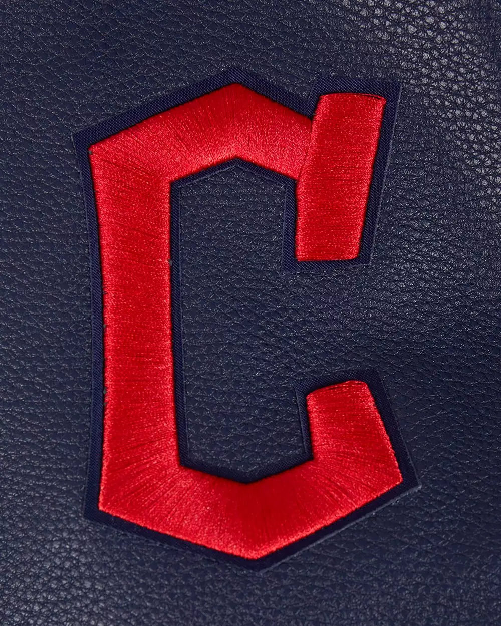 Pro Standard Men's MLB Cleveland Guardians Retro Classic Rib Wool Varsity Jacket - Eggshell/Navy - EGGSHELL/NAVY