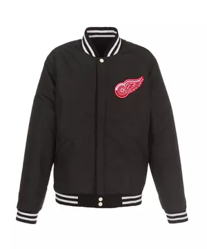 Detroit Red Wings Red and White Varsity Jacket