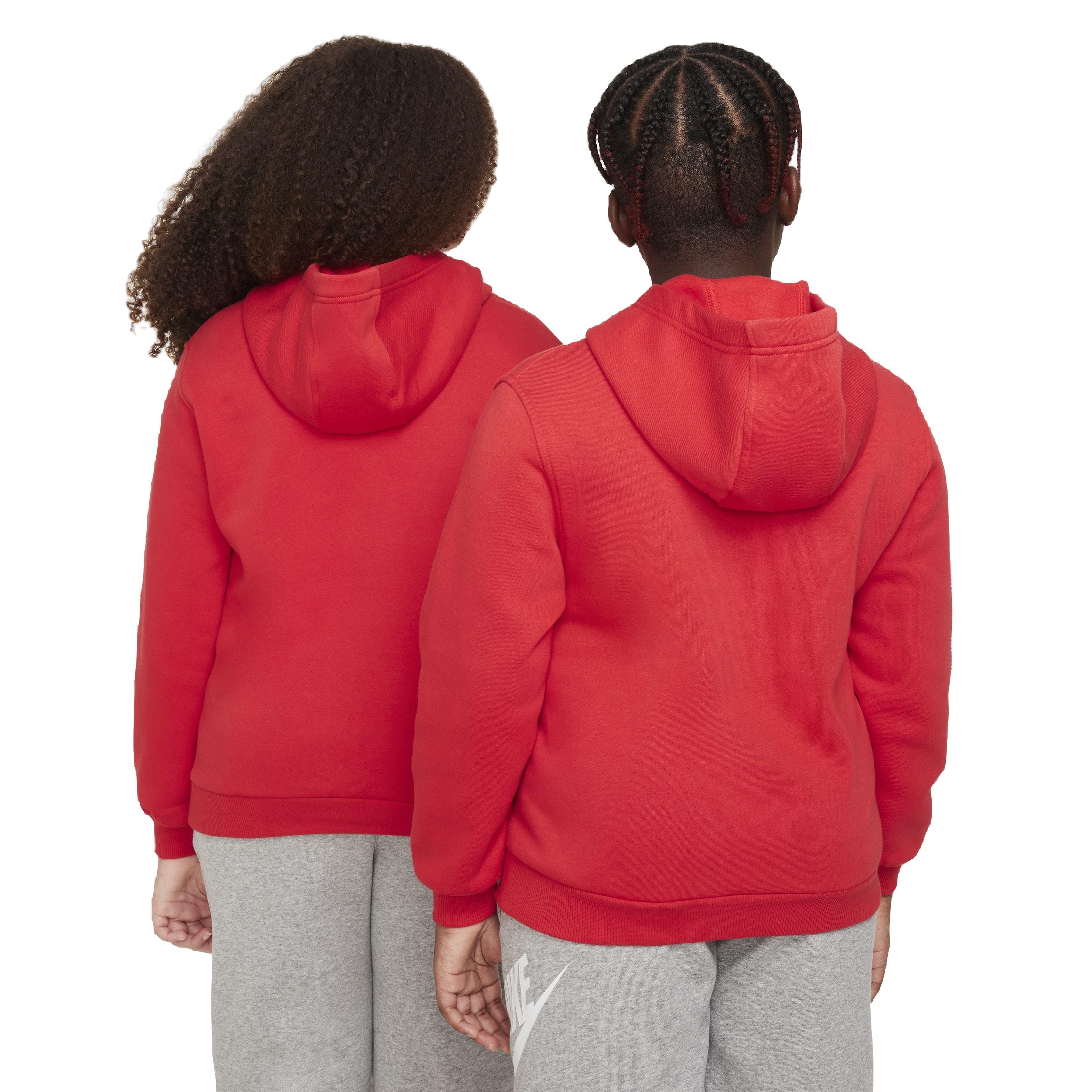 Nike Sportswear HBR Club Fleece Big Kids' Red Hoodie