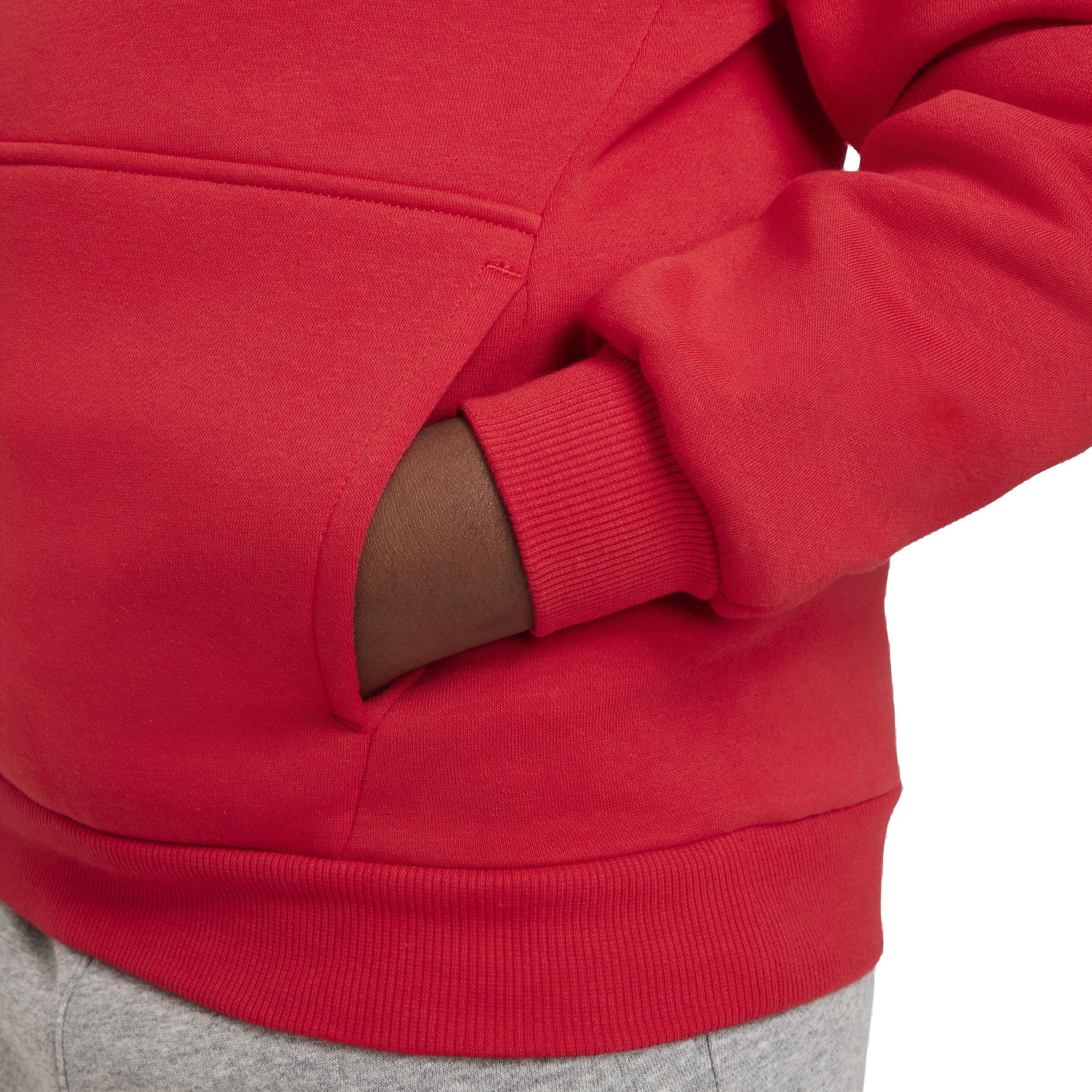 Nike Sportswear HBR Club Fleece Big Kids' Red Hoodie