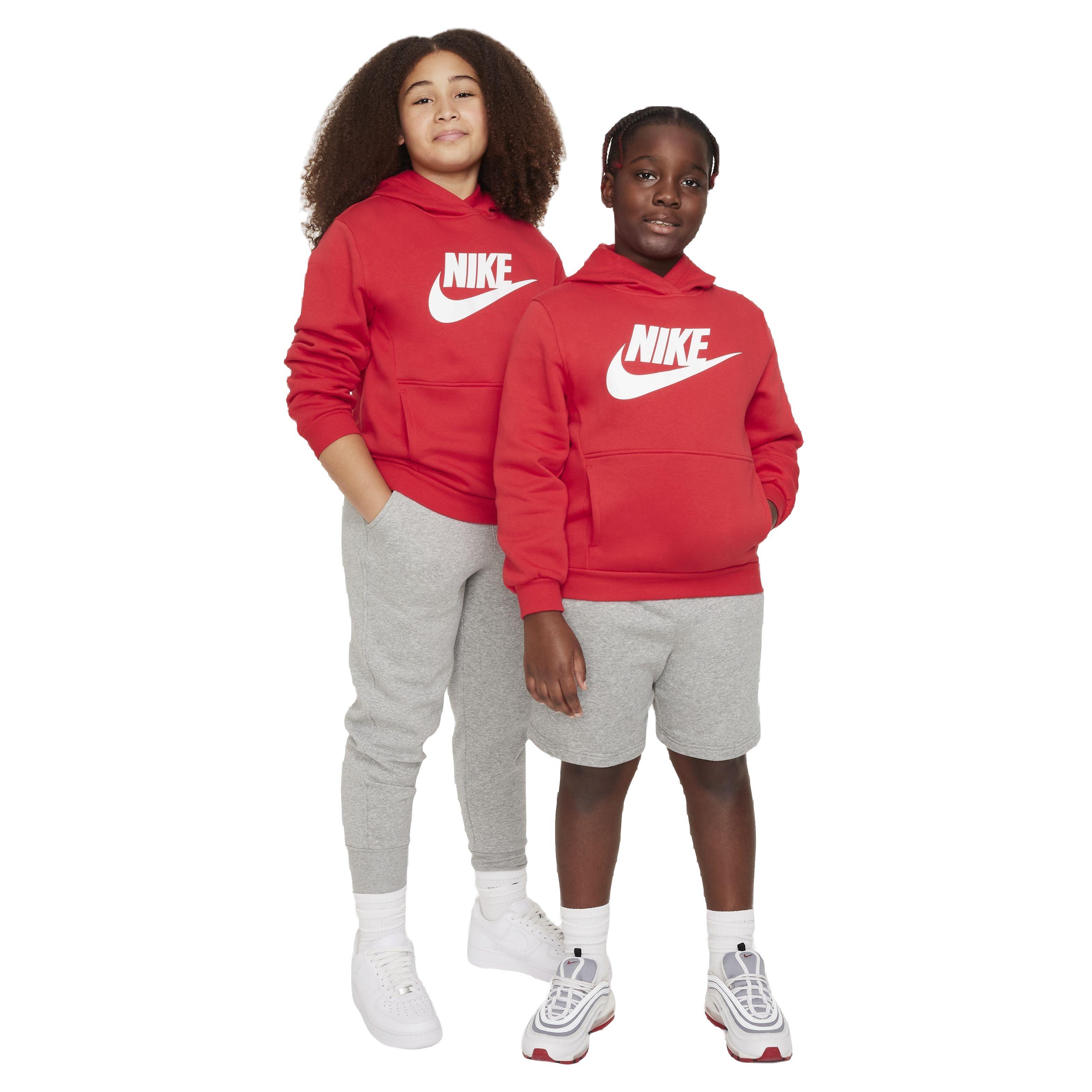 Nike Sportswear HBR Club Fleece Big Kids' Red Hoodie