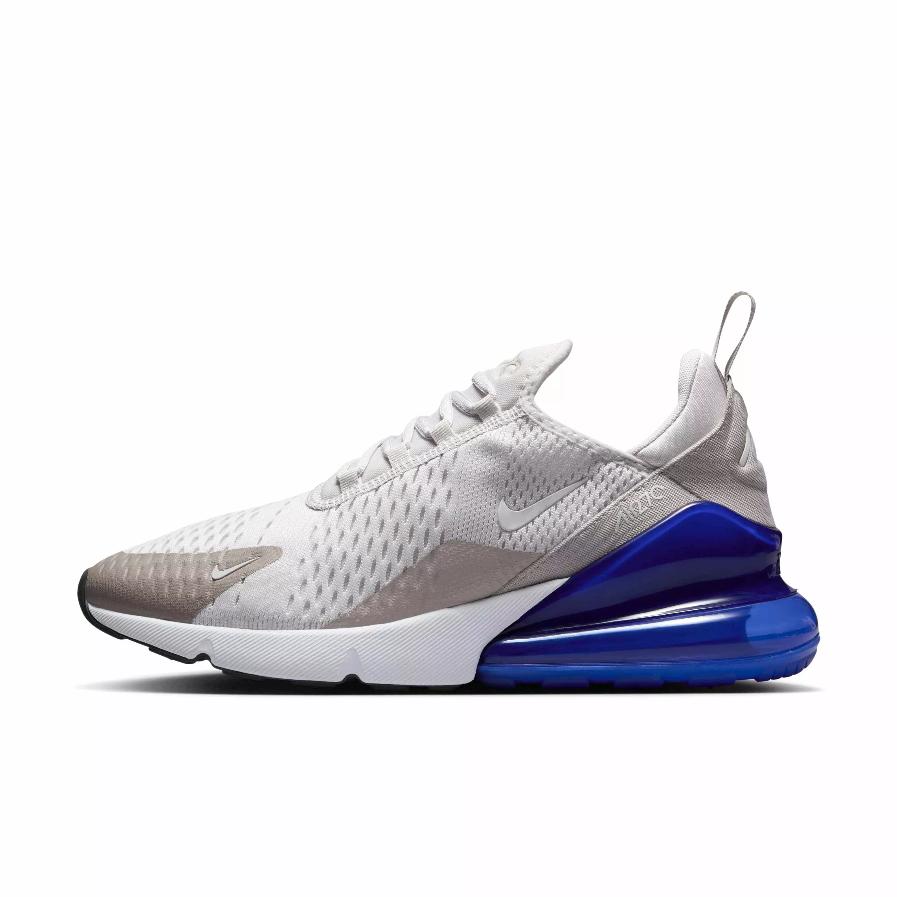Nike Air Max 270 "Vast Grey/College Grey/Racer Blue/Summit White" Men's Shoe - GREY/BLUE/WHITE