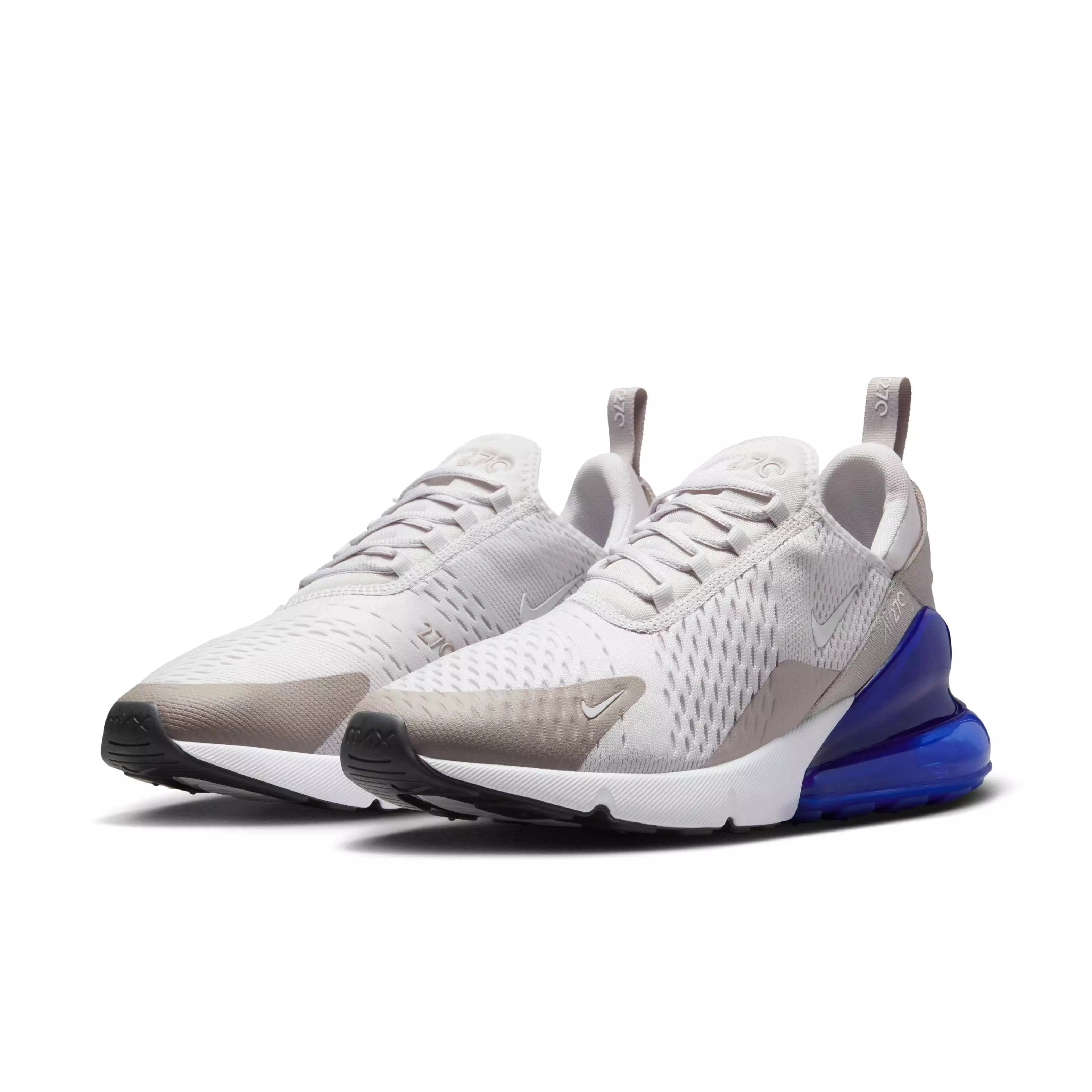 Nike Air Max 270 "Vast Grey/College Grey/Racer Blue/Summit White" Men's Shoe - GREY/BLUE/WHITE