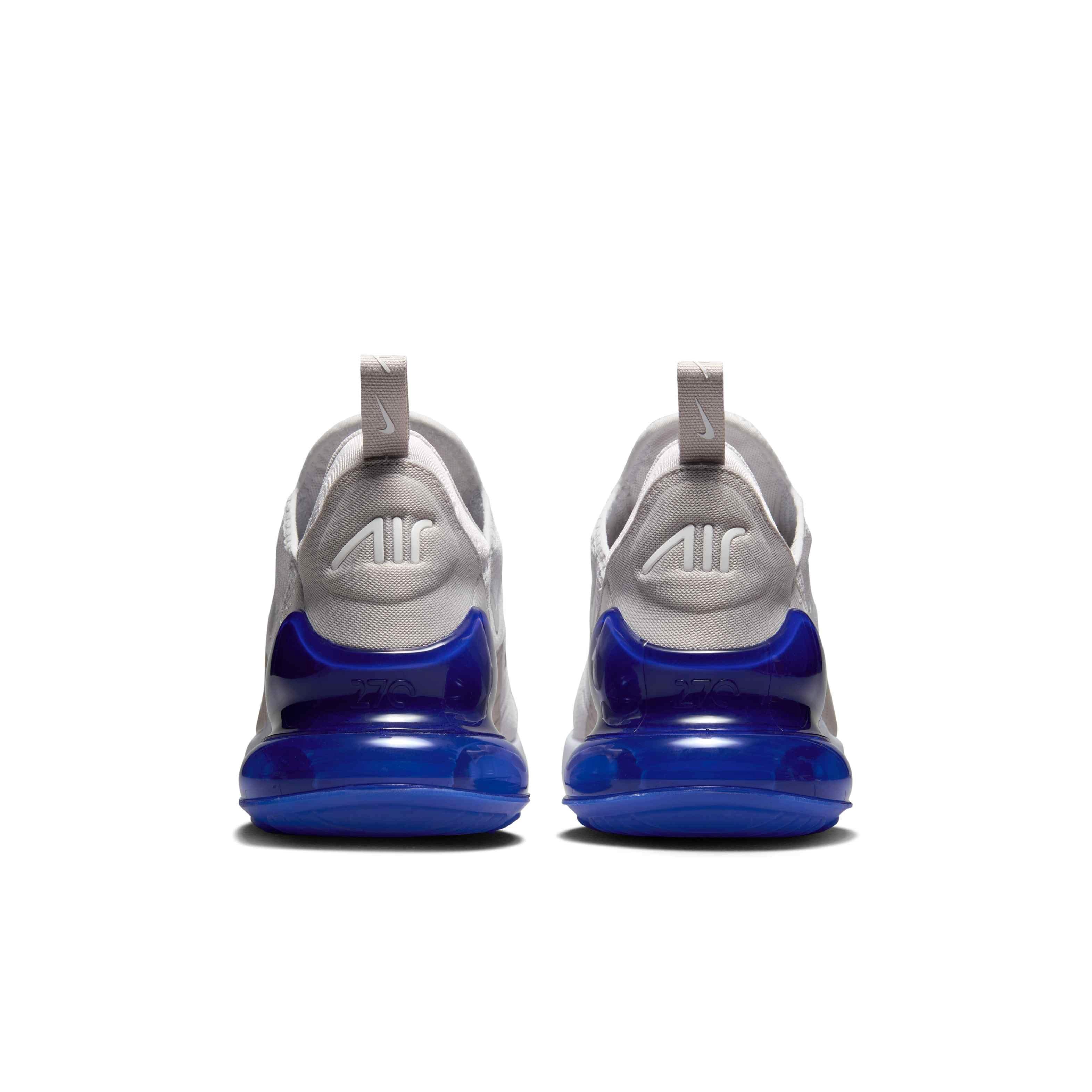 Nike Air Max 270 "Vast Grey/College Grey/Racer Blue/Summit White" Men's Shoe - GREY/BLUE/WHITE Thumbnail View 5