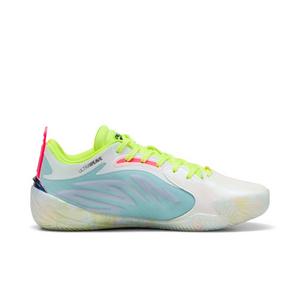 PUMA All-Pro NITRO Elite "White/Light Blue/Lime" Men's Basketball Shoe