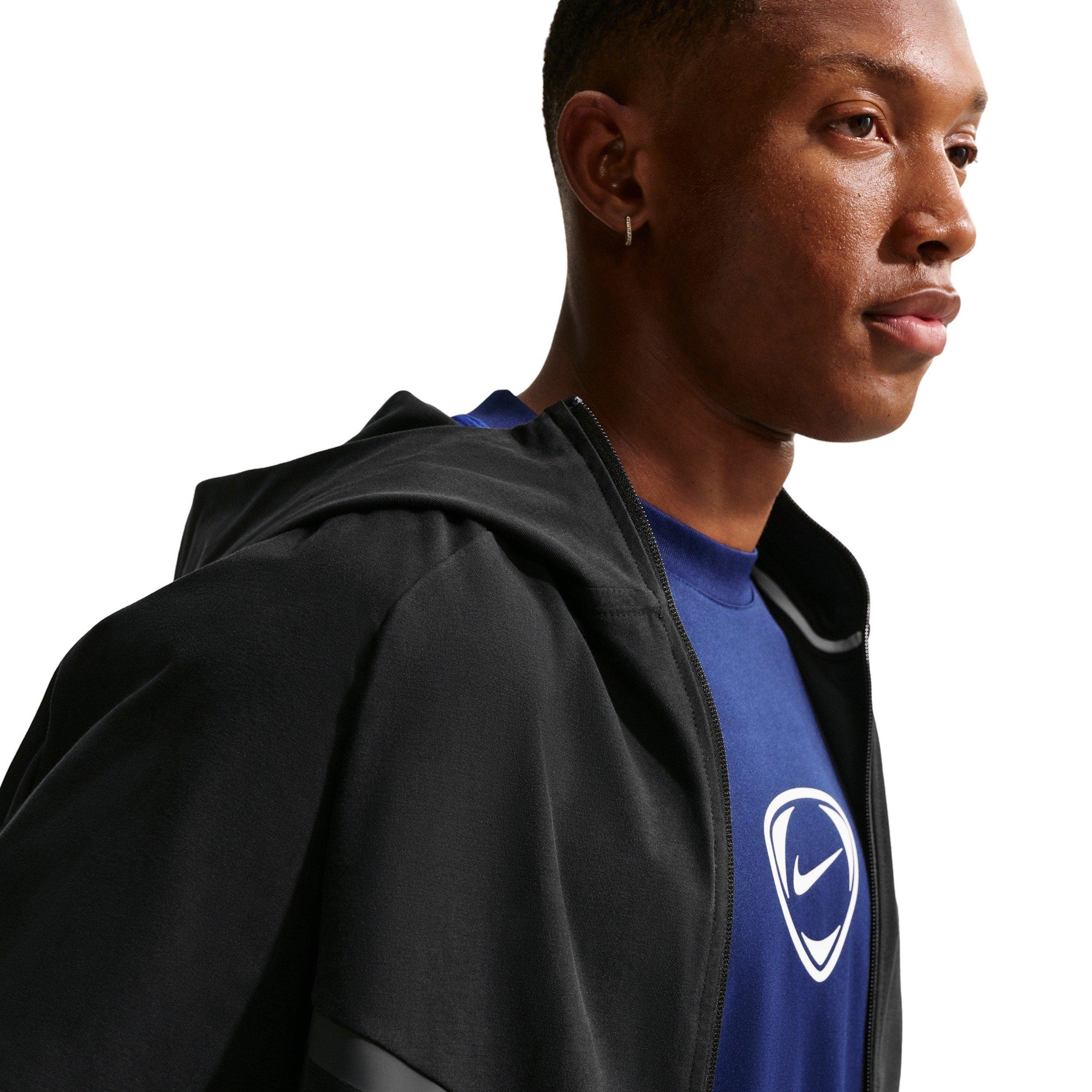 Nike Men's Tech Shori Knit Full-Zip Windrunner Jacket - Black - BLACK Thumbnail View 3