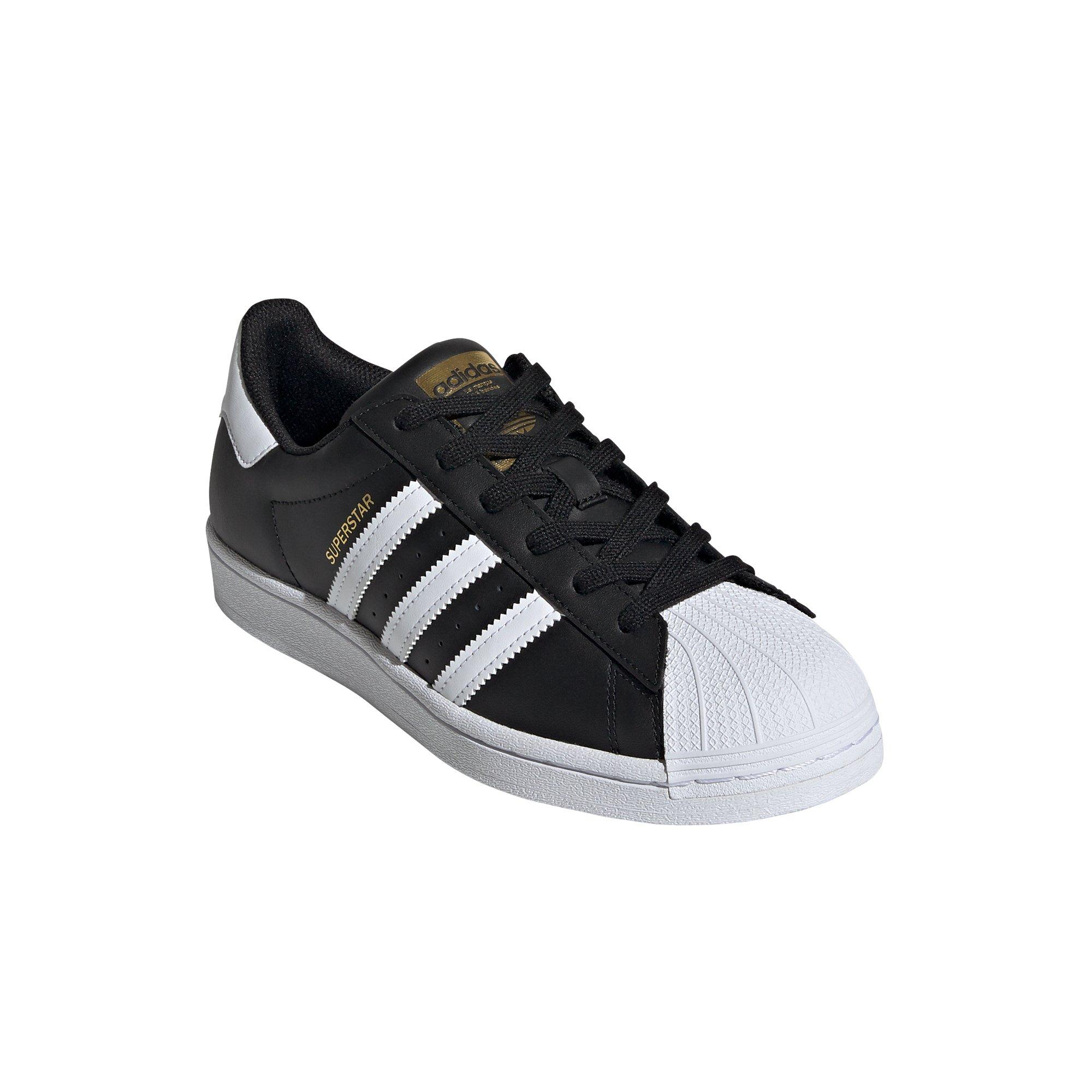 Adidas Superstar Black/White Women's Shoes, Size: 8, Leather