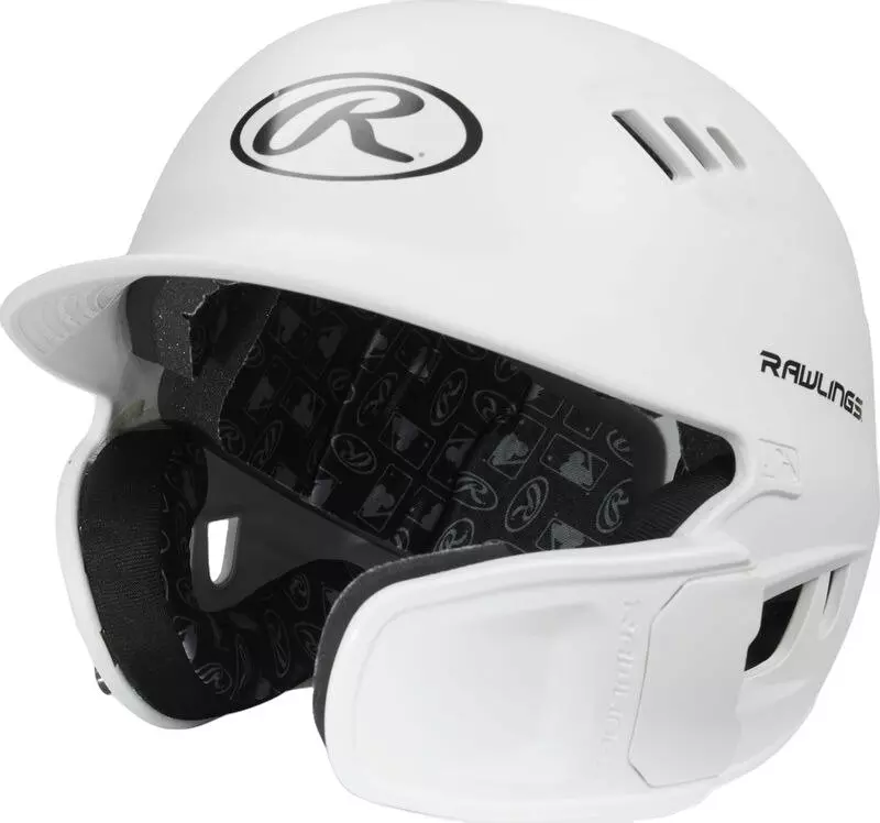 Rawlings Junior R16 Reverse Matte Batting Helmet - White - WHITE