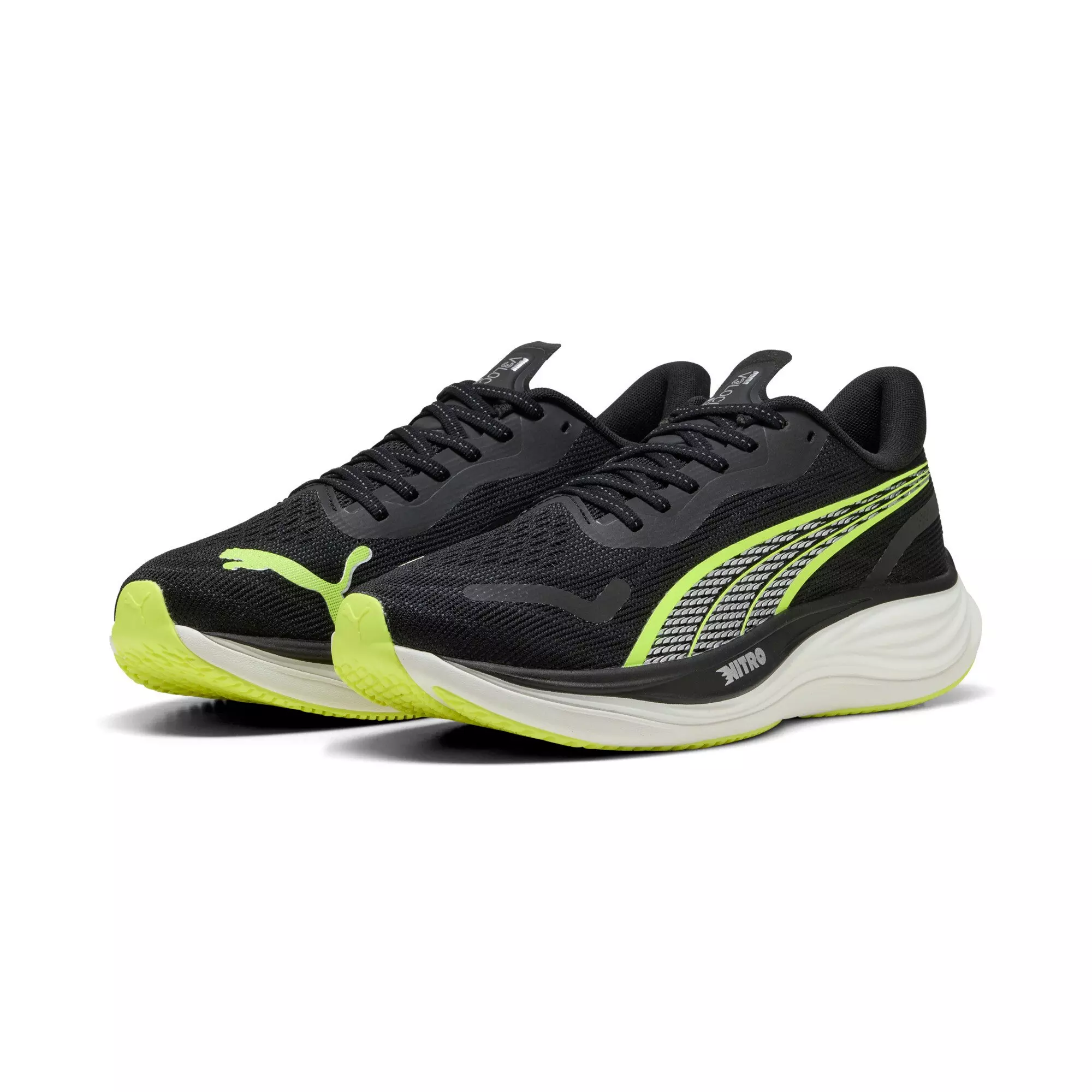 PUMA Velocity NITRO 3 "PUMA Black/Yellow Alert" Men's Running Shoe - BLACK/YELLOW