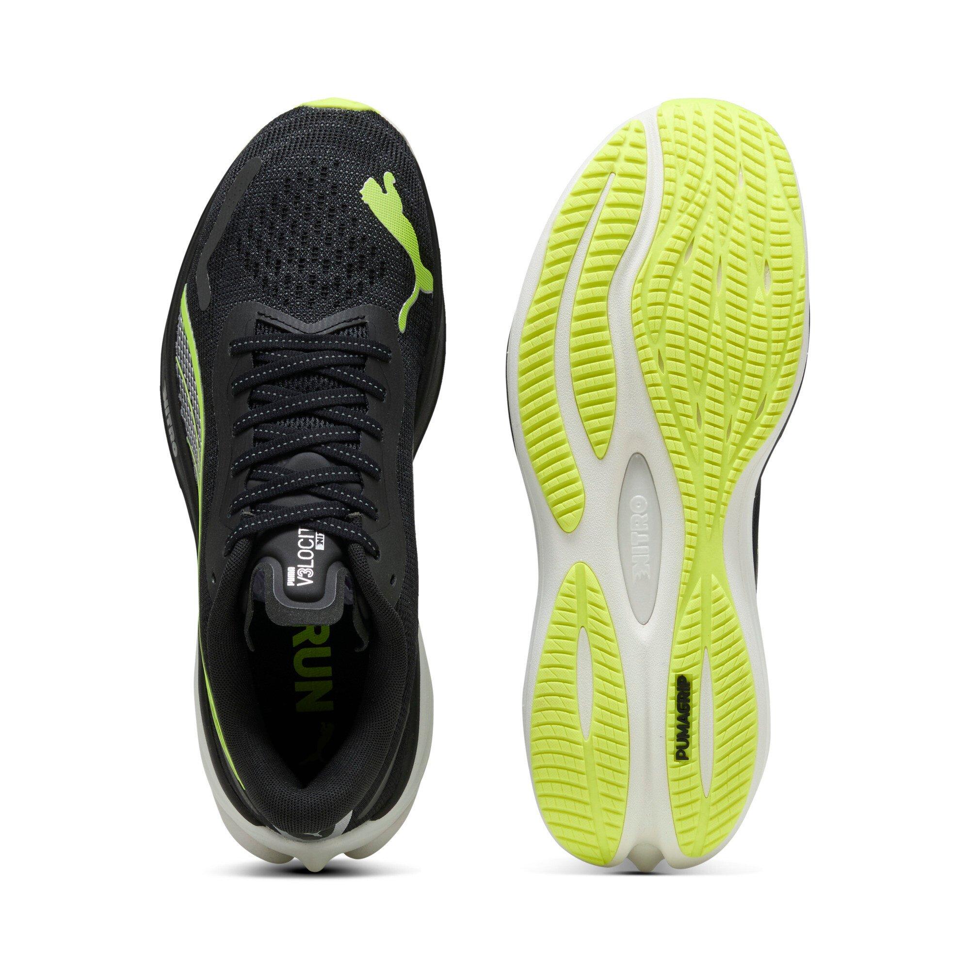 PUMA Velocity NITRO 3 "PUMA Black/Yellow Alert" Men's Running Shoe - BLACK/YELLOW Thumbnail View 4