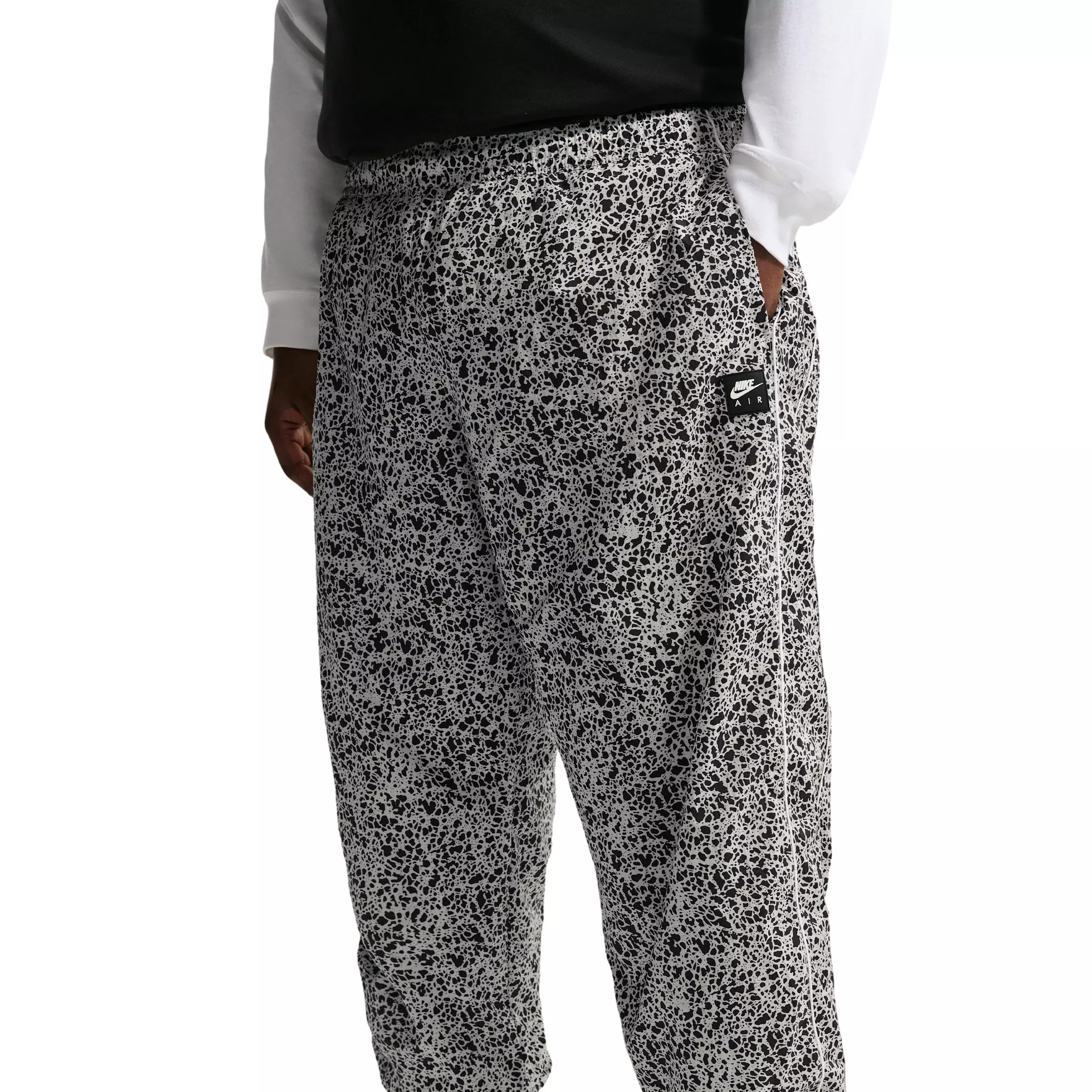 Nike Air Men's Woven AOP TL Pants - LT BONE/BLACK