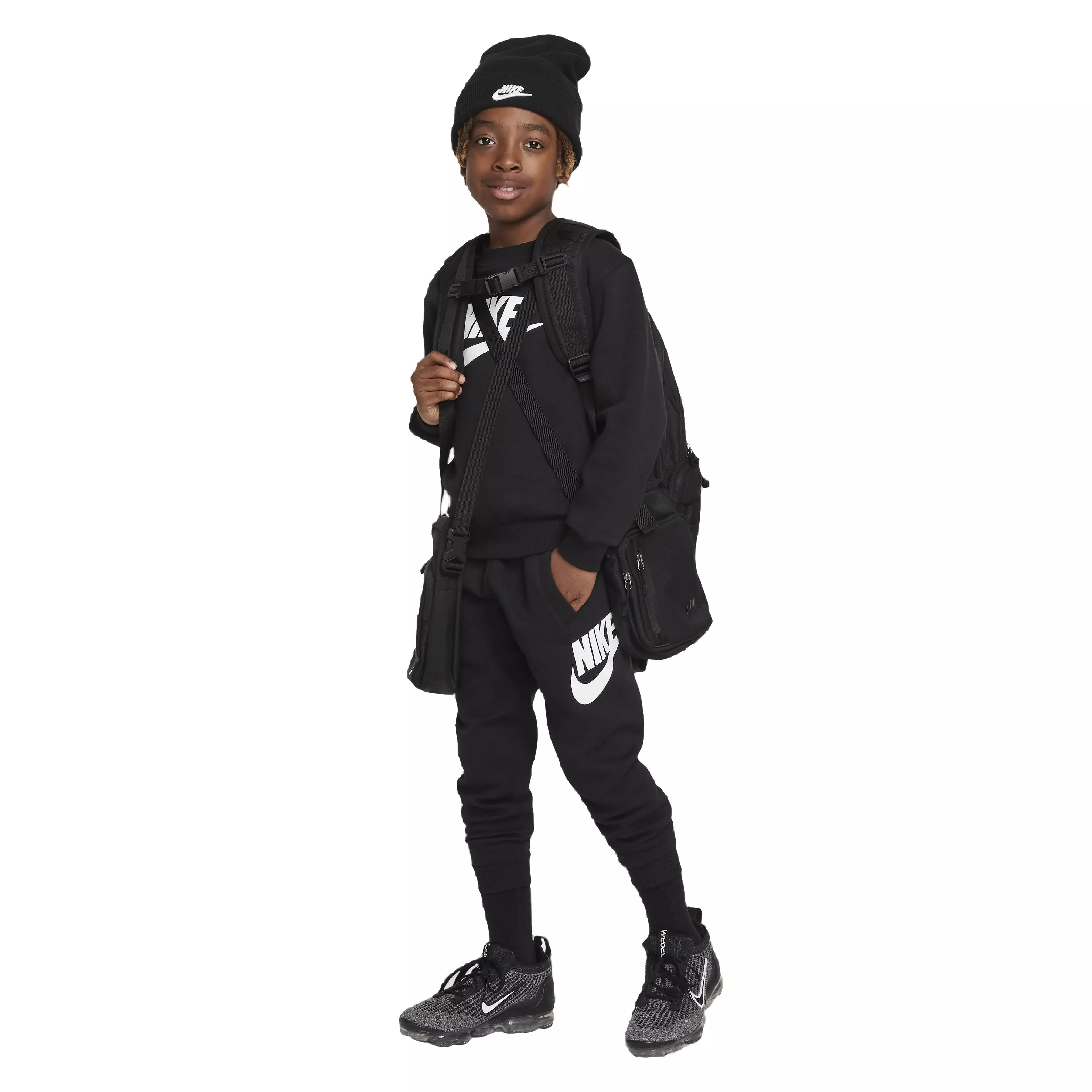 Nike Big Kids' Sportswear Club Fleece HBR Joggers -Black - BLACK