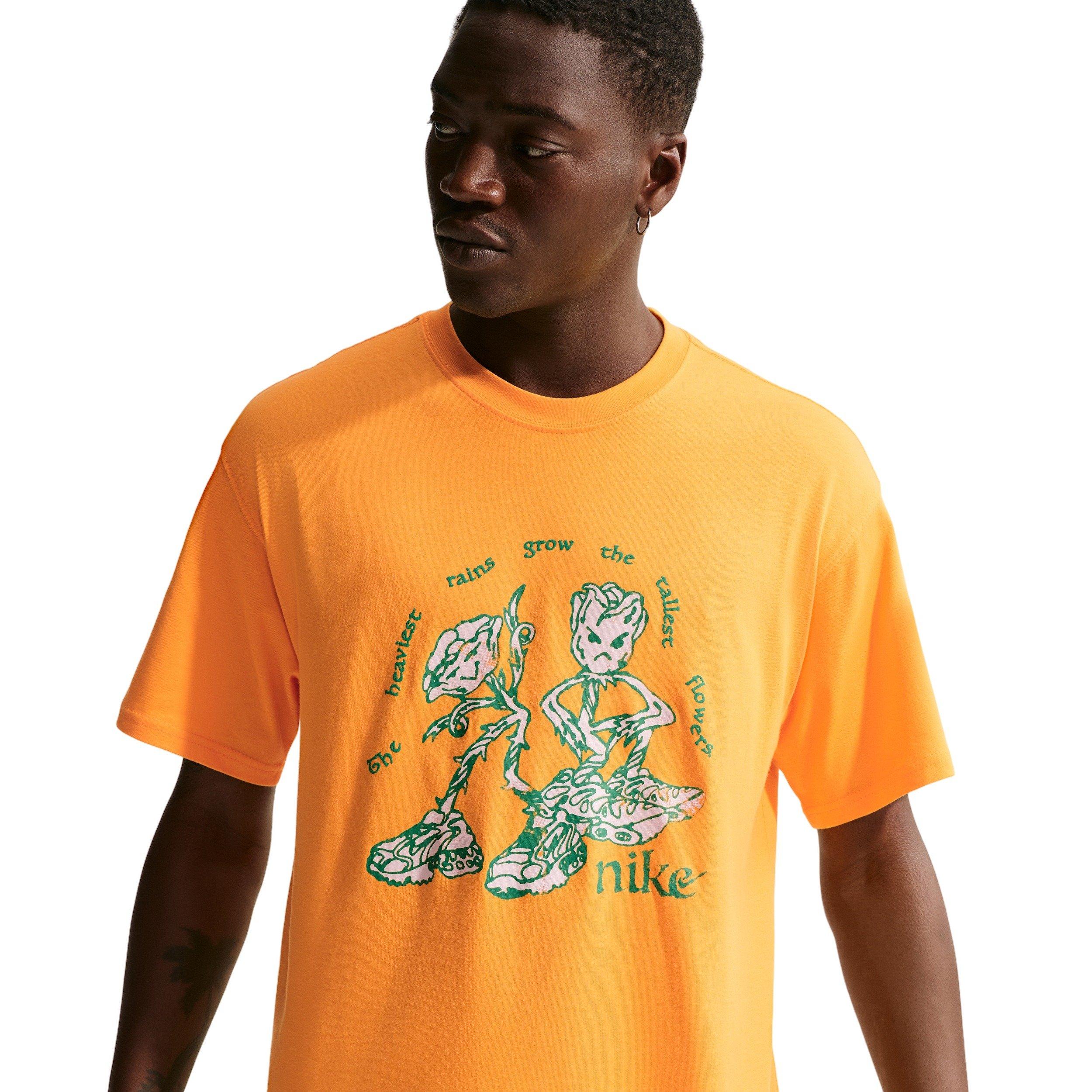Nike Men's Sportswear LSE Tall Flowers T-Shirt - YELLOW Thumbnail View 1