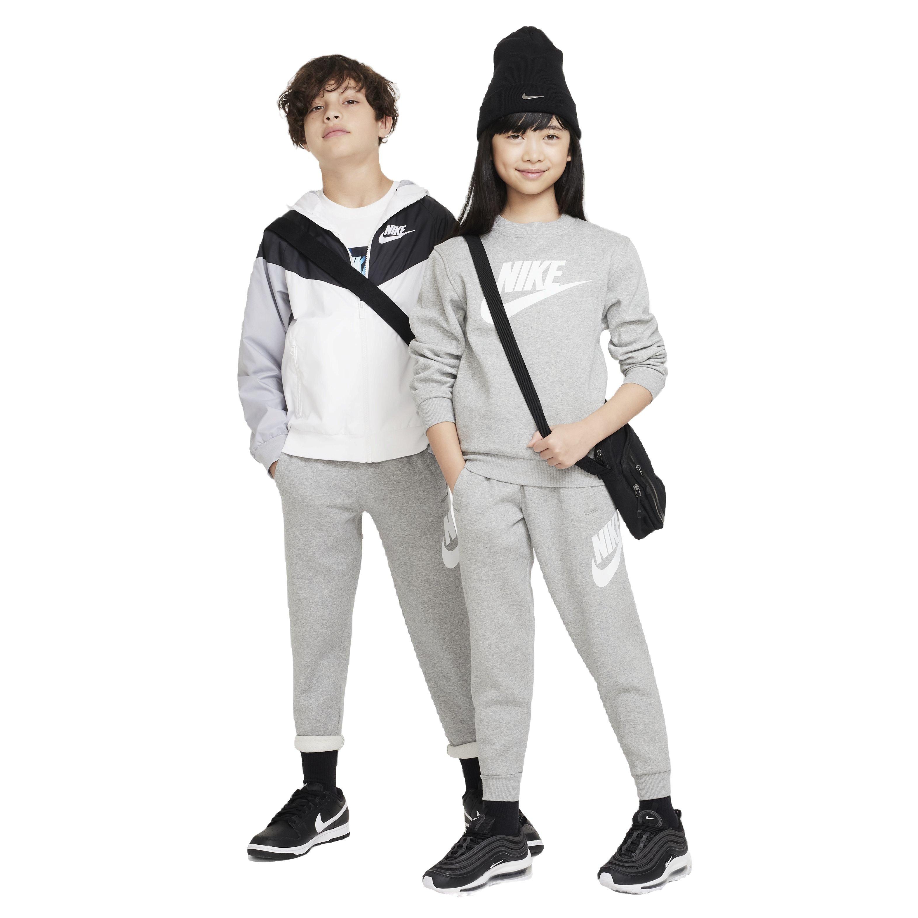 Nike Big Kids' Sportswear Club Fleece HBR Joggers - Grey - GREY Thumbnail View 6