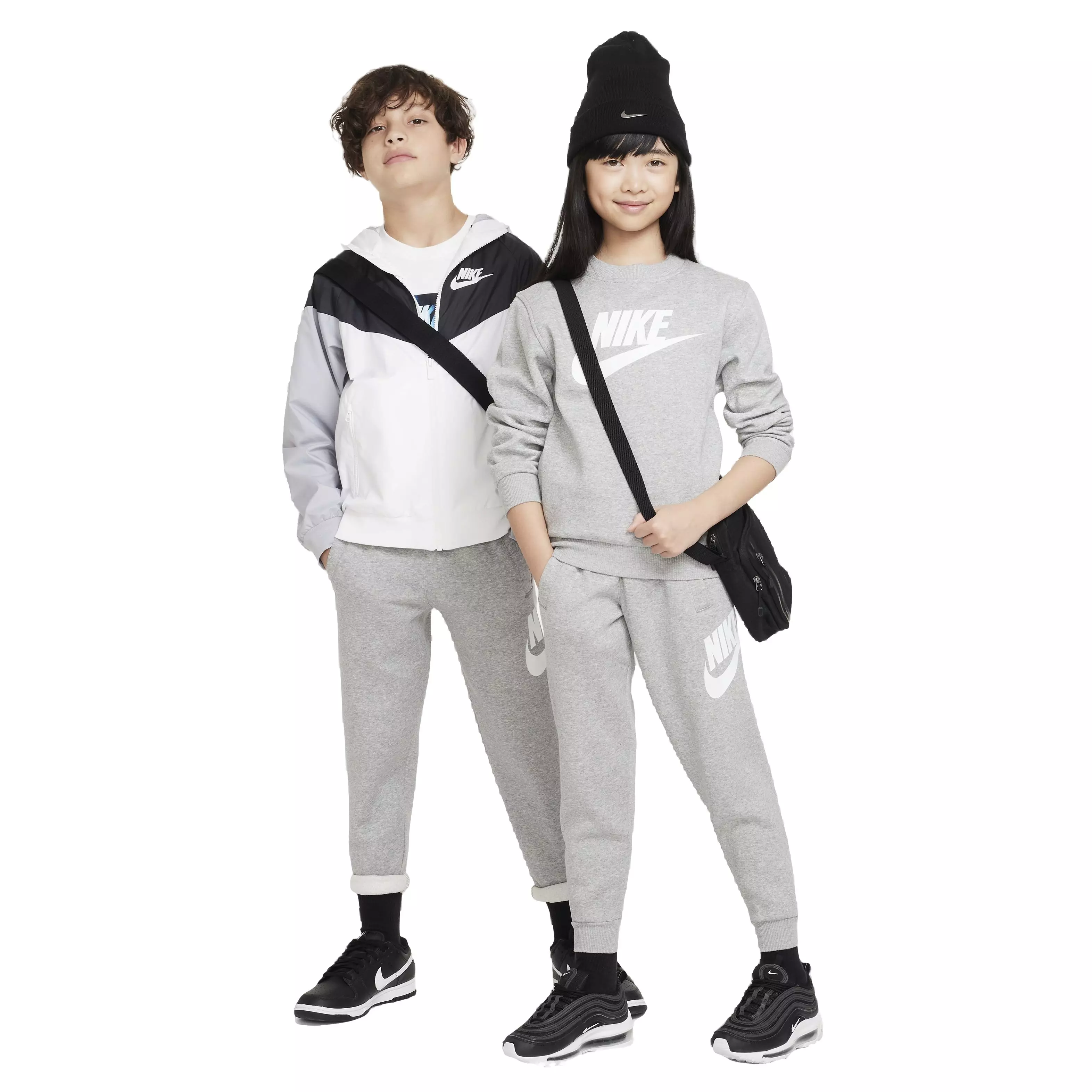 Nike Big Kids' Sportswear Club Fleece HBR Joggers - Grey - GREY