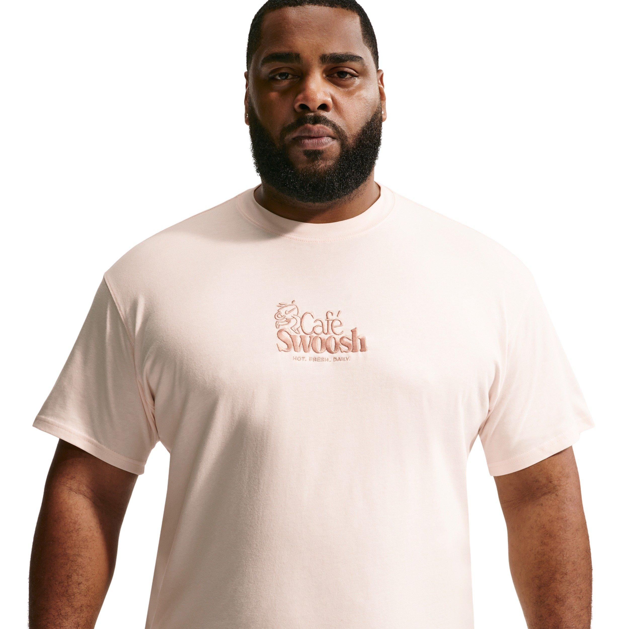 Nike Men's Sportswear LSE Cafe-Swoosh T-Shirt - CHALK Thumbnail View 6