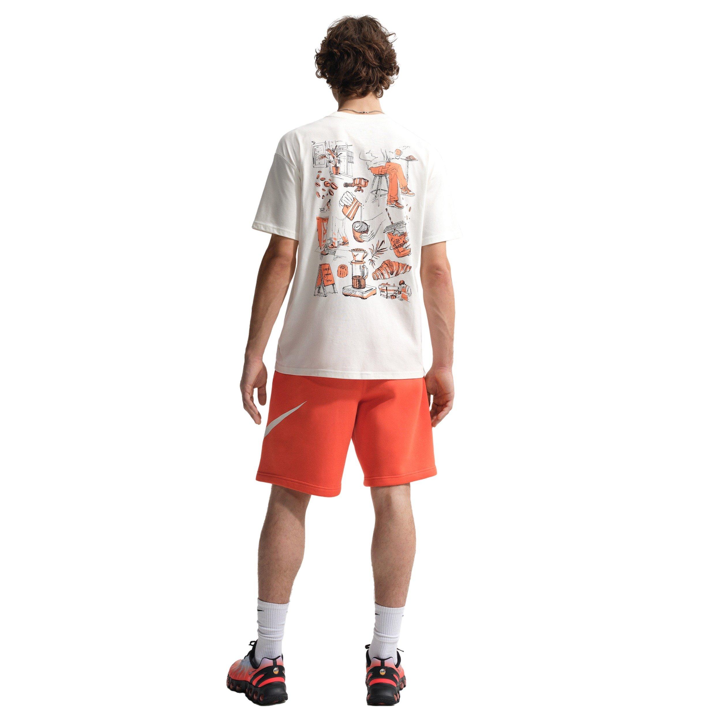 Nike Men's Sportswear LSE Cafe-Swoosh T-Shirt - SAIL Thumbnail View 5