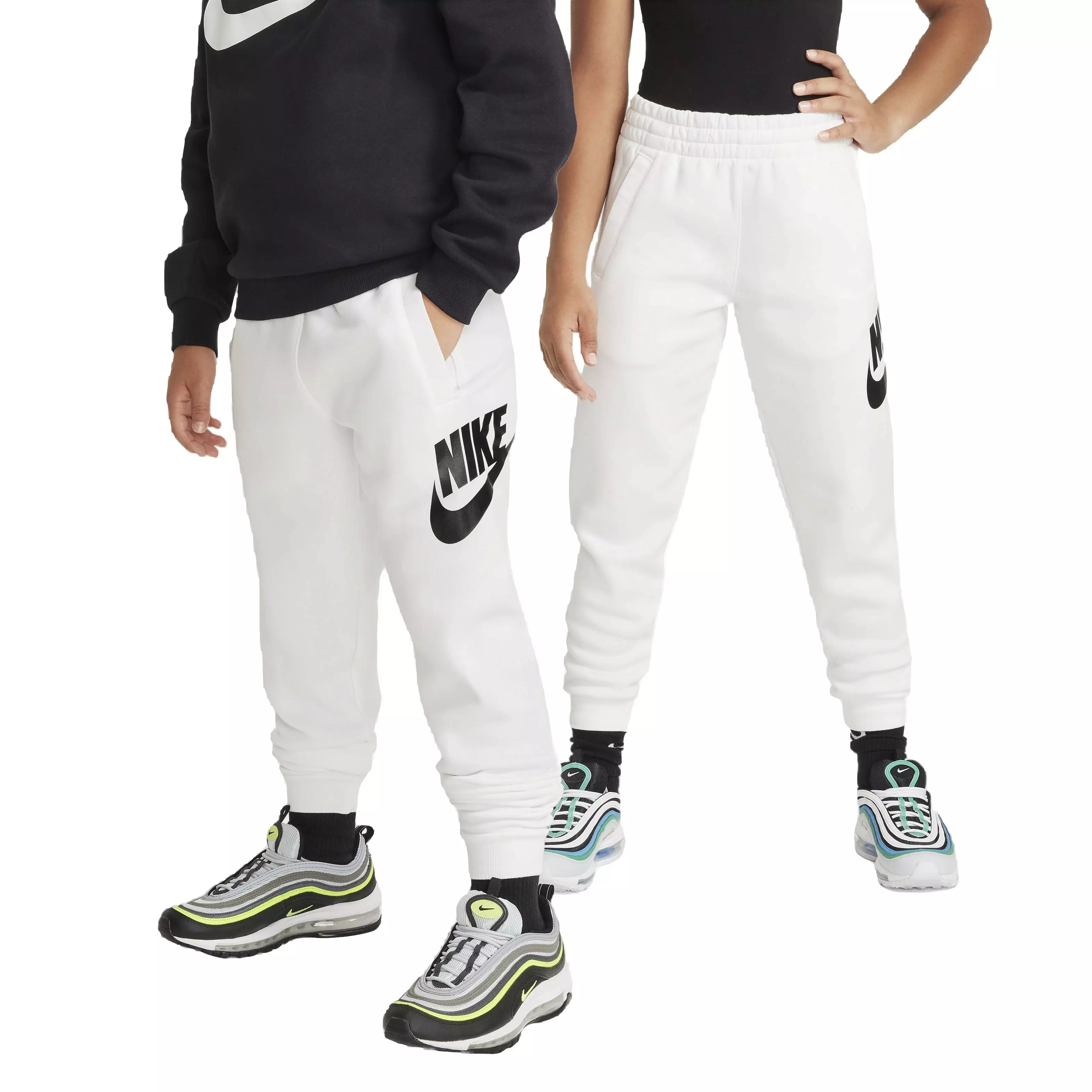 Nike Big Kids' Sportswear Club Fleece HBR Joggers -White - WHITE
