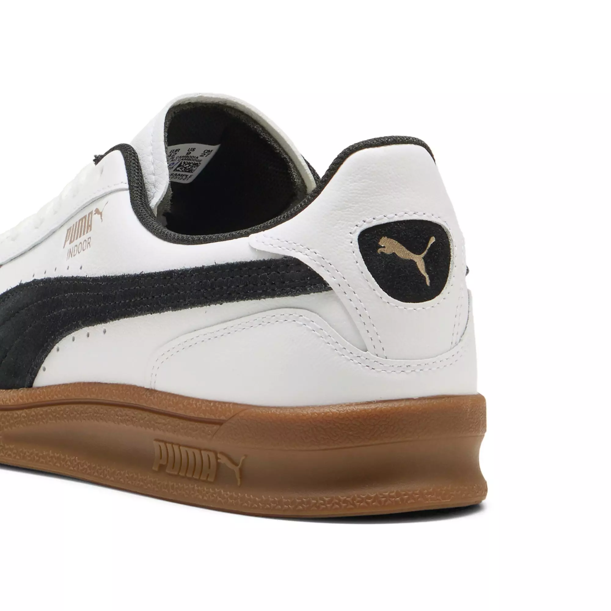PUMA Indoor "PUMA White/PUMA Black/Gum" Men's Shoe - WHITE/BLACK/GUM