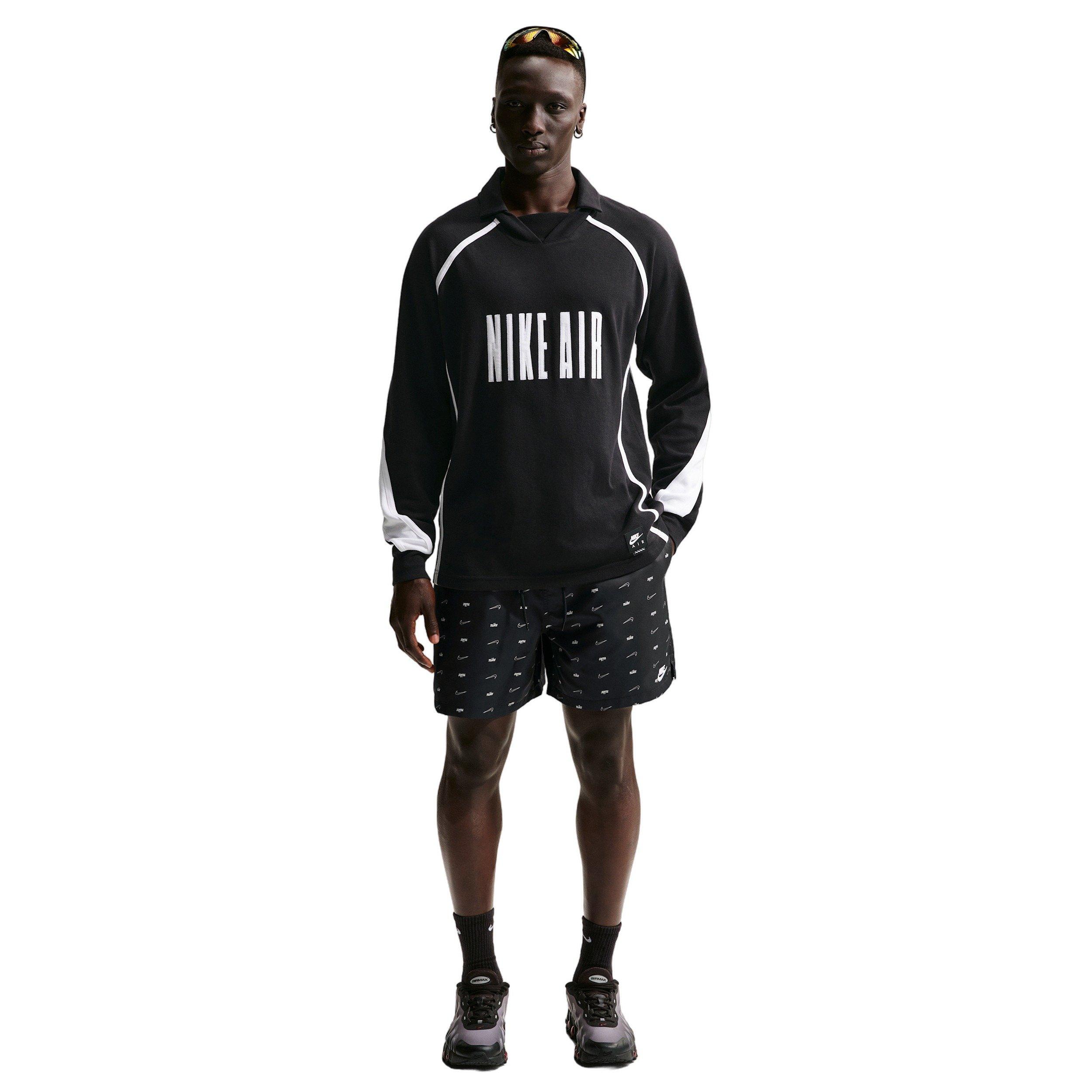 Nike Men's Sportswear Club Woven Flow AOP CTB Shorts - BLACK Thumbnail View 4