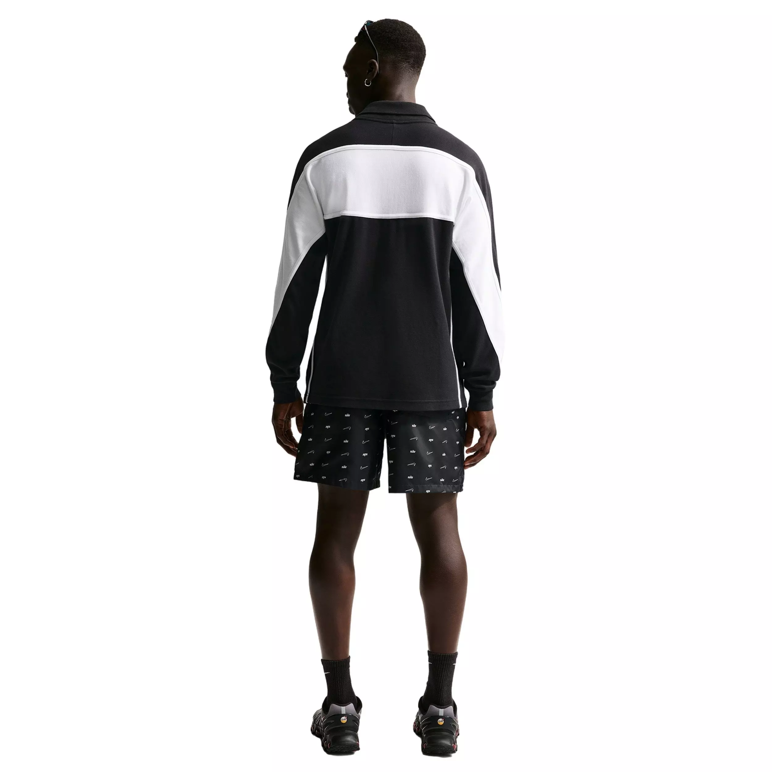 Nike Men's Sportswear Club Woven Flow AOP CTB Shorts - BLACK