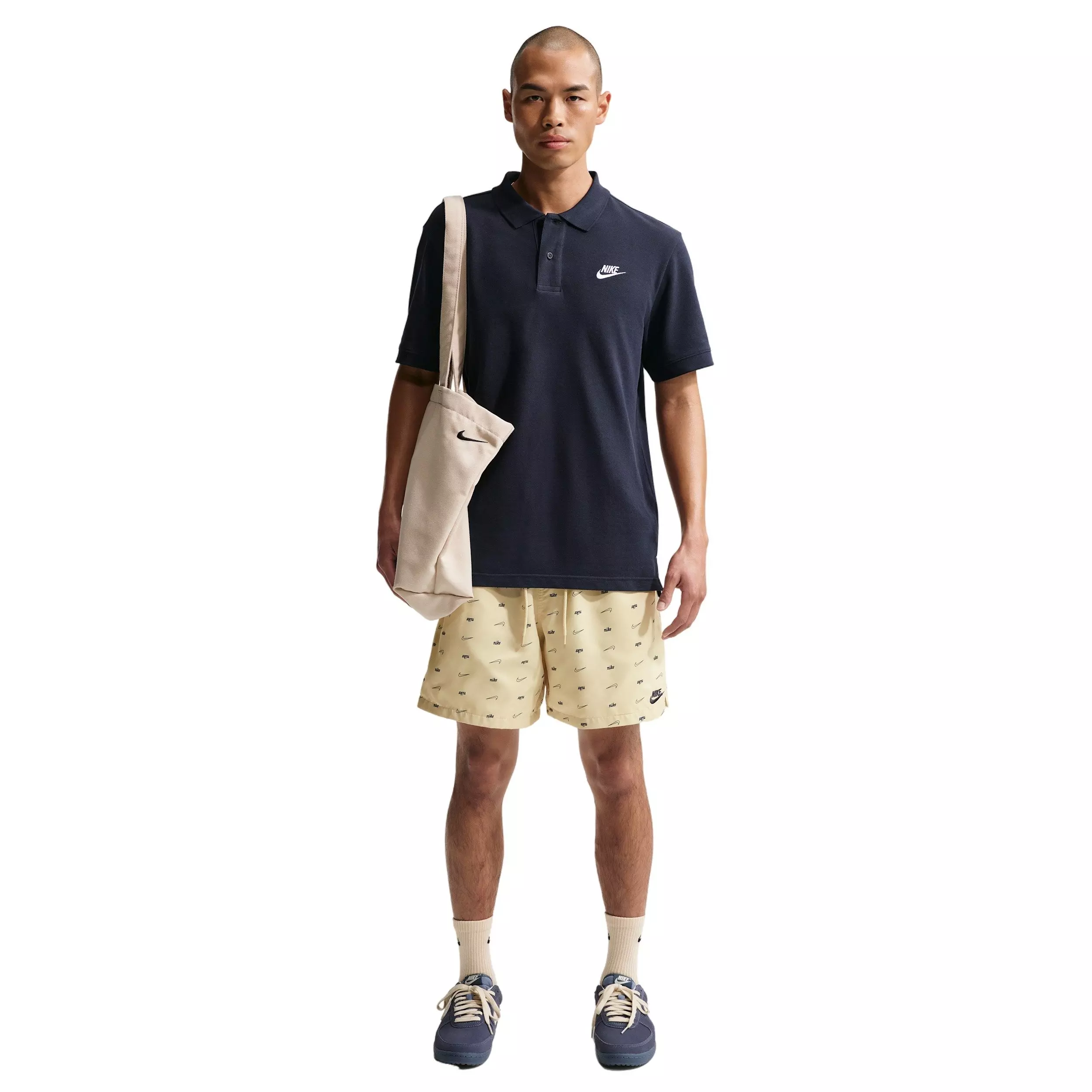 Nike Men's Sportswear Club Woven Flow AOP CTB Shorts - KHAKI