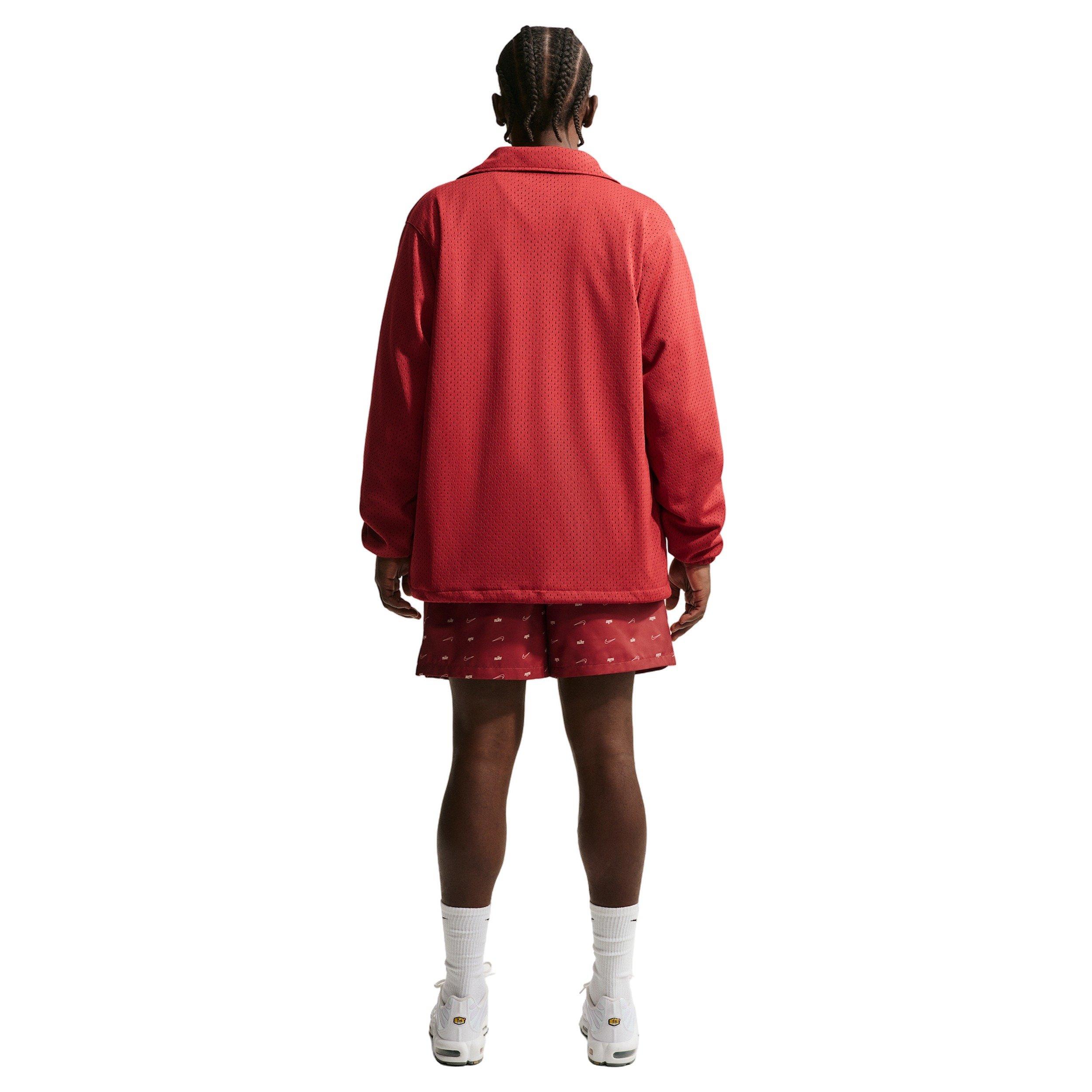 Nike Men's Sportswear Club Woven Flow AOP CTB Shorts - CRIMSON Thumbnail View 4