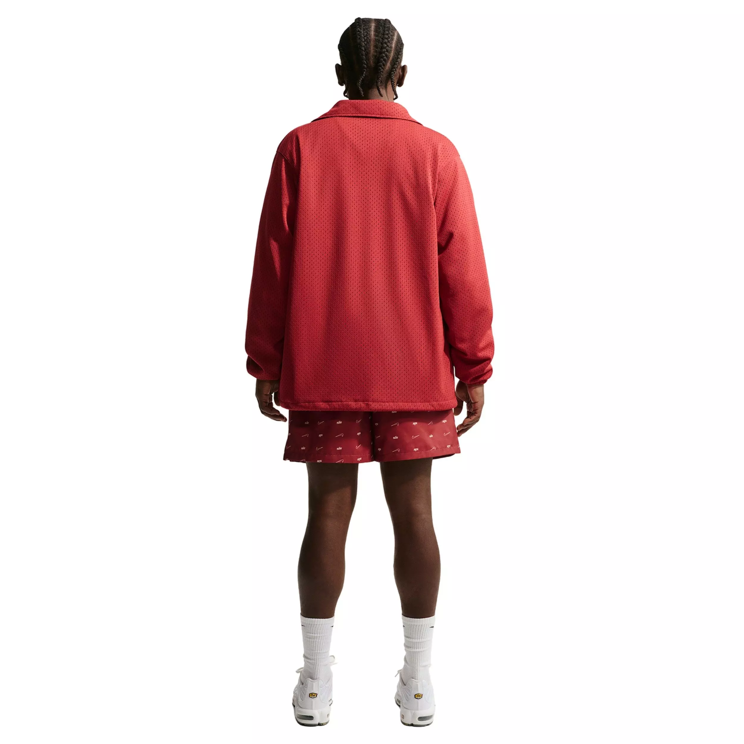 Nike Men's Sportswear Club Woven Flow AOP CTB Shorts - CRIMSON