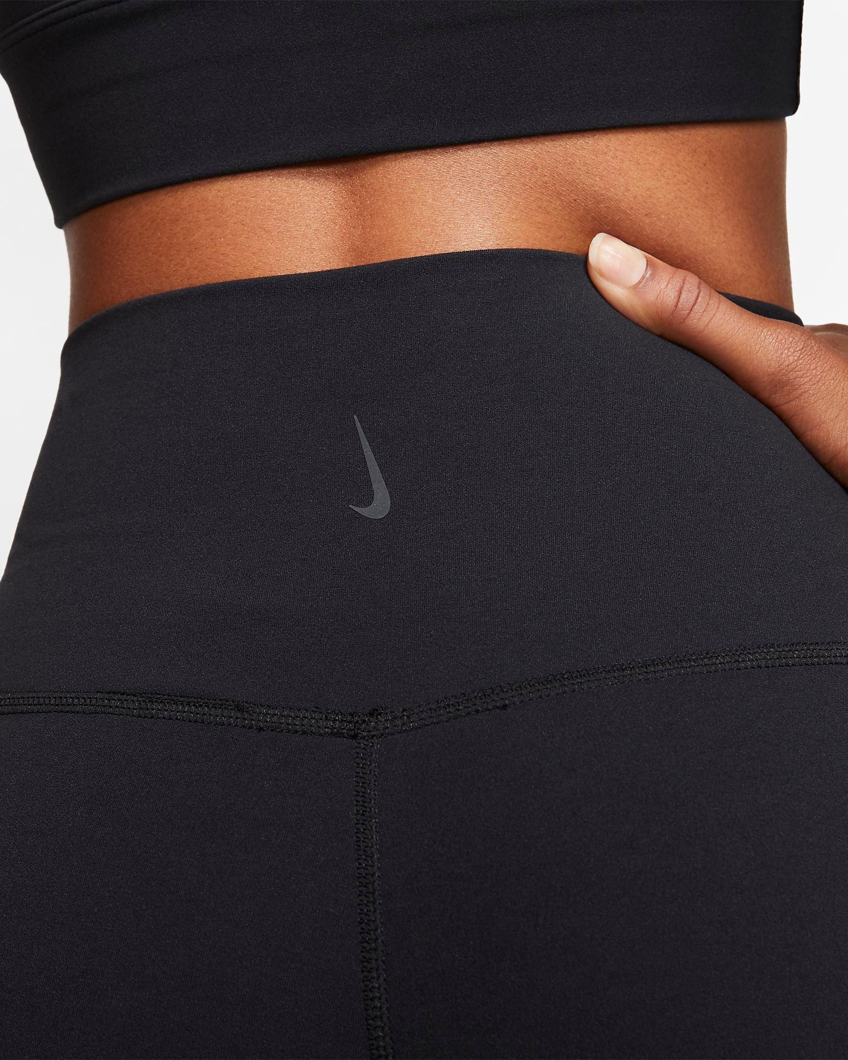 Nike Women's Yoga Luxe Leggings - BLACK Thumbnail View 4