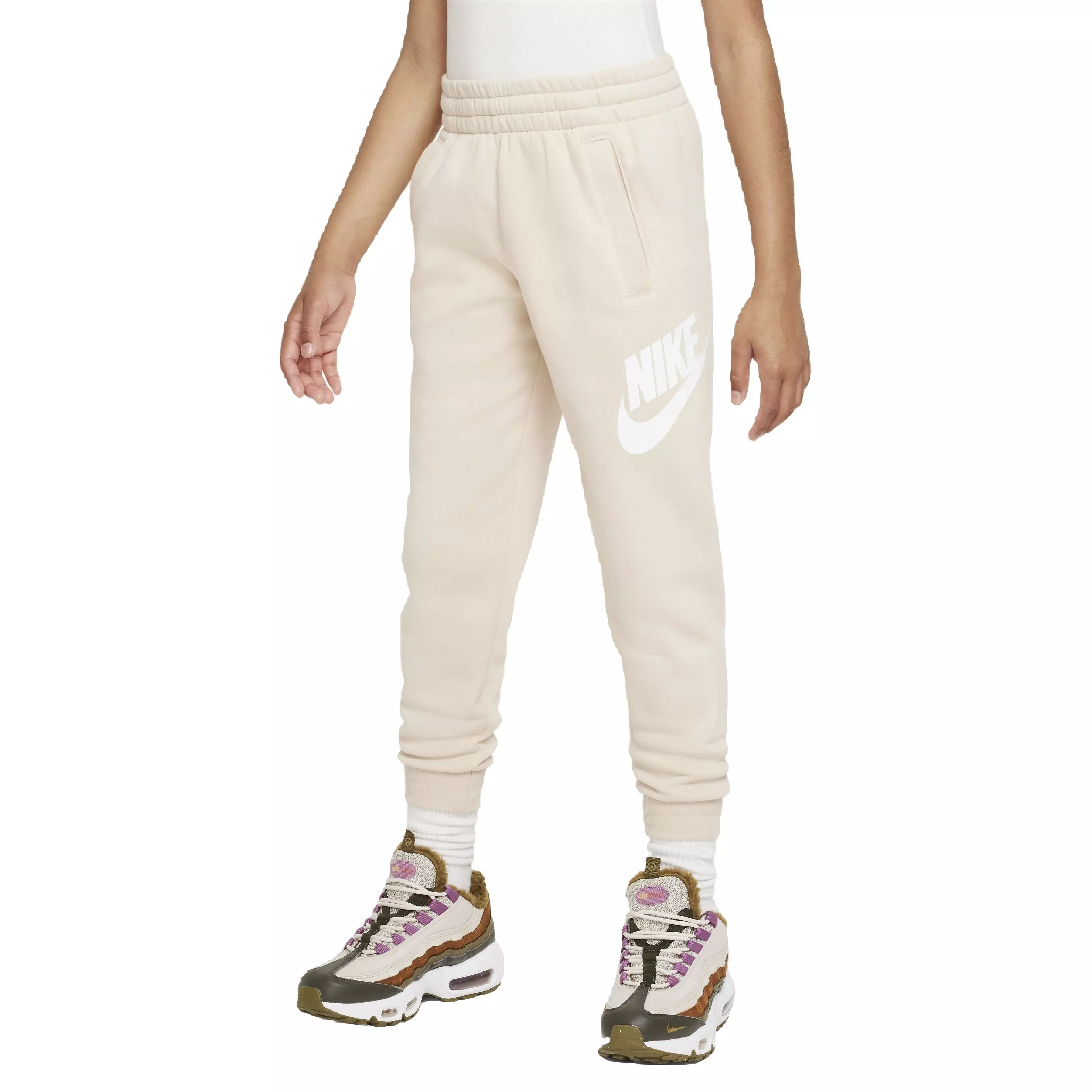Nike Big Kids' Sportswear Club Fleece HBR Joggers -Brown - BROWN
