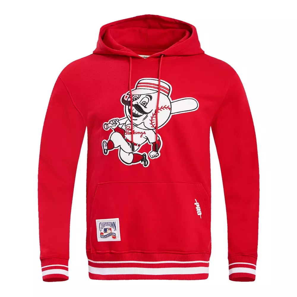 Pro Standard Men's MLB Cincinnati Reds Retro Classic Fleece Pullover Hoodie -Red - RED